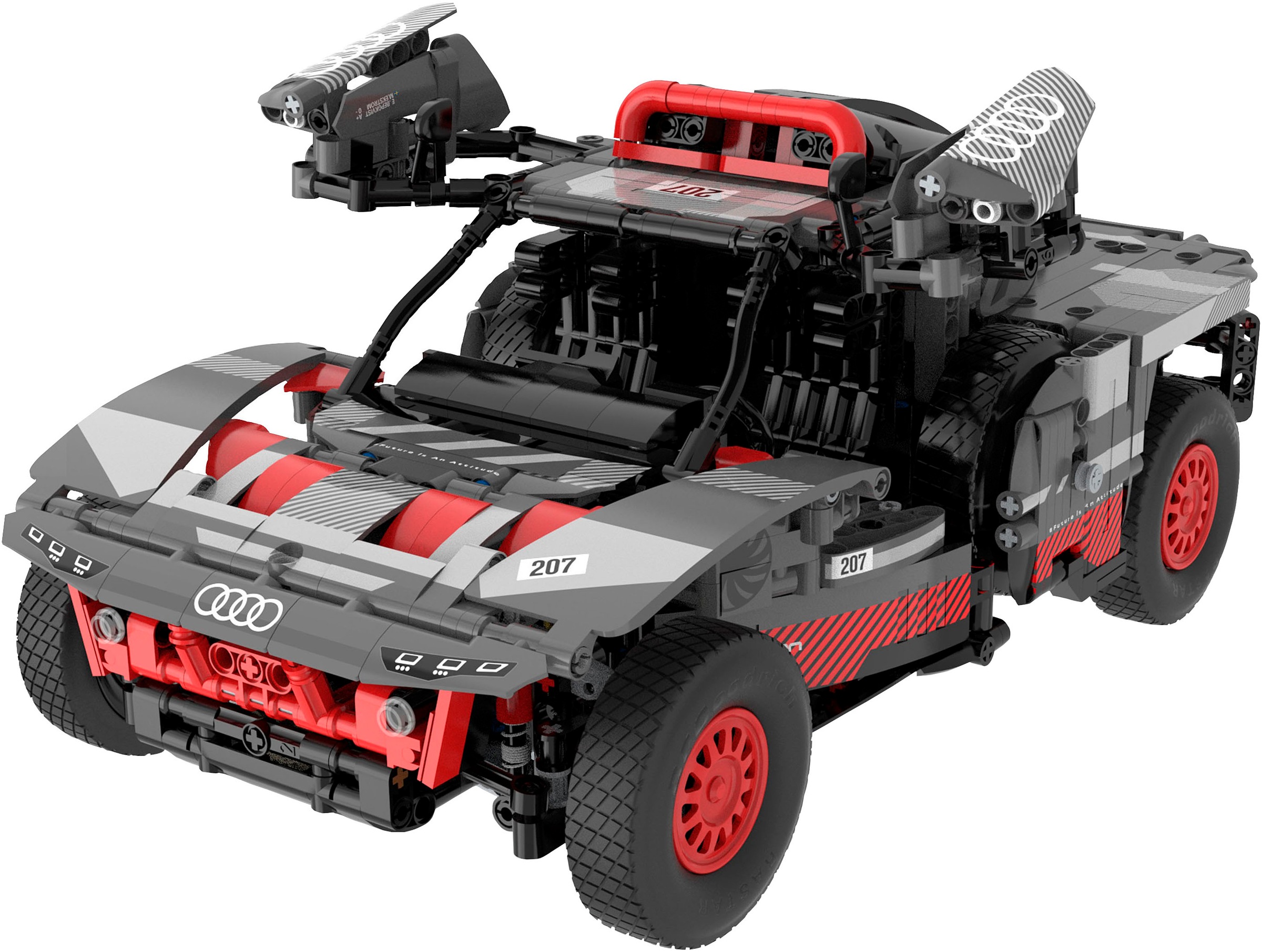 Konstruktions-Spielset »Audi RS Q e-tron 1:14 grau Bricks«, (1432 St.), im Maßstab...