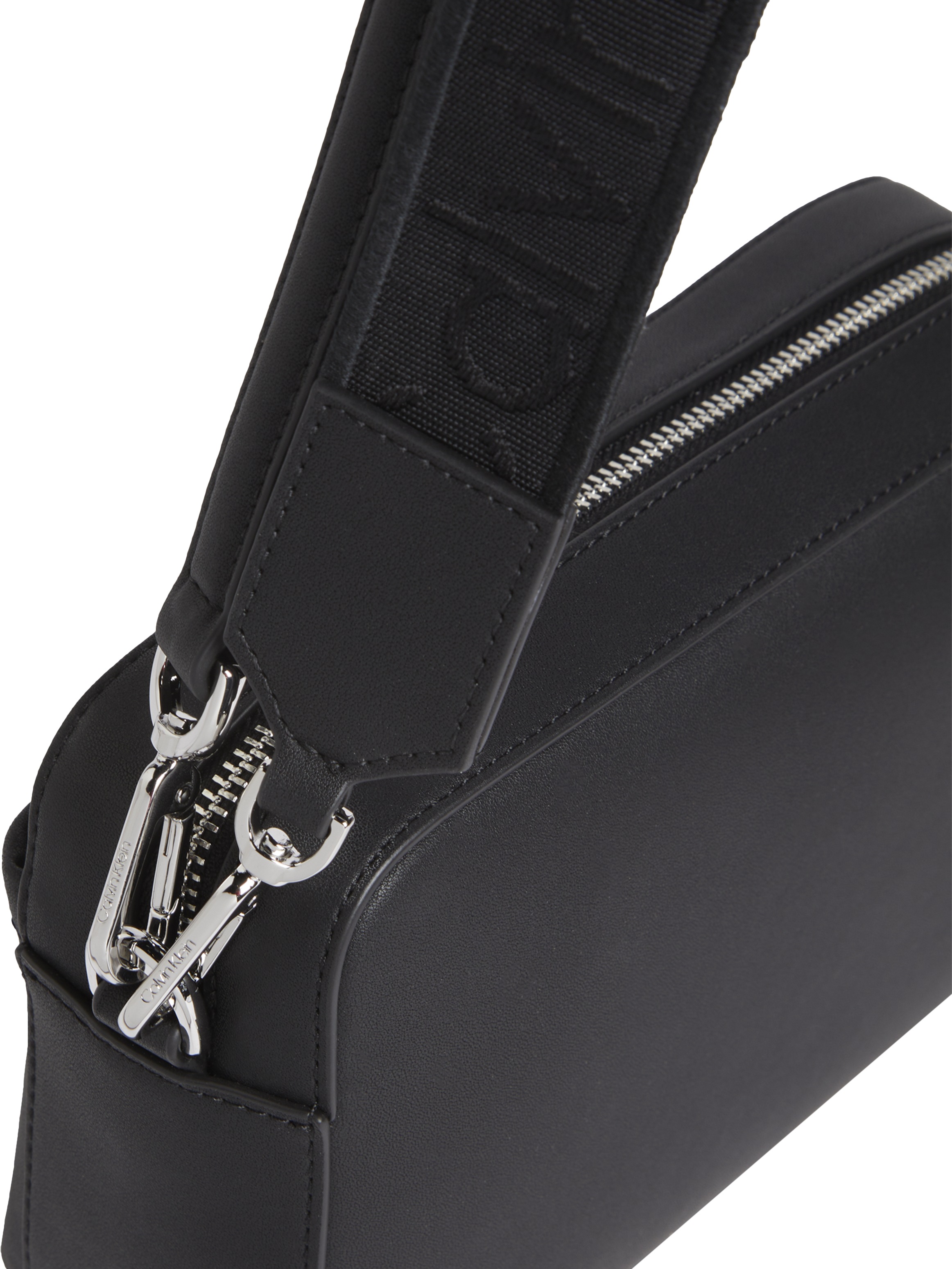 Calvin Klein Umhängetasche »CK MST DBL STRPS CMR«, Damen Schultertasche, Handtasche, Henkeltasche mit kleinem Logo