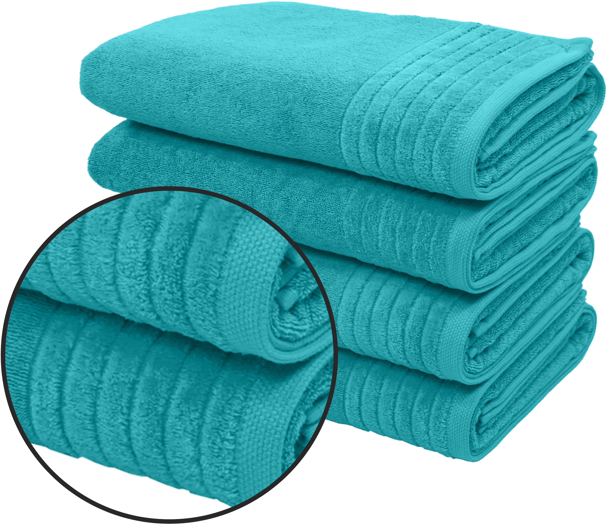 OTTO home Duschtücher "Sanremo Premium, Premium Handtücher, 600 gr/m², 70x140cm" mit Bordüre, flauschig und weich, dicke Qualität, 5 Jahre Garantie