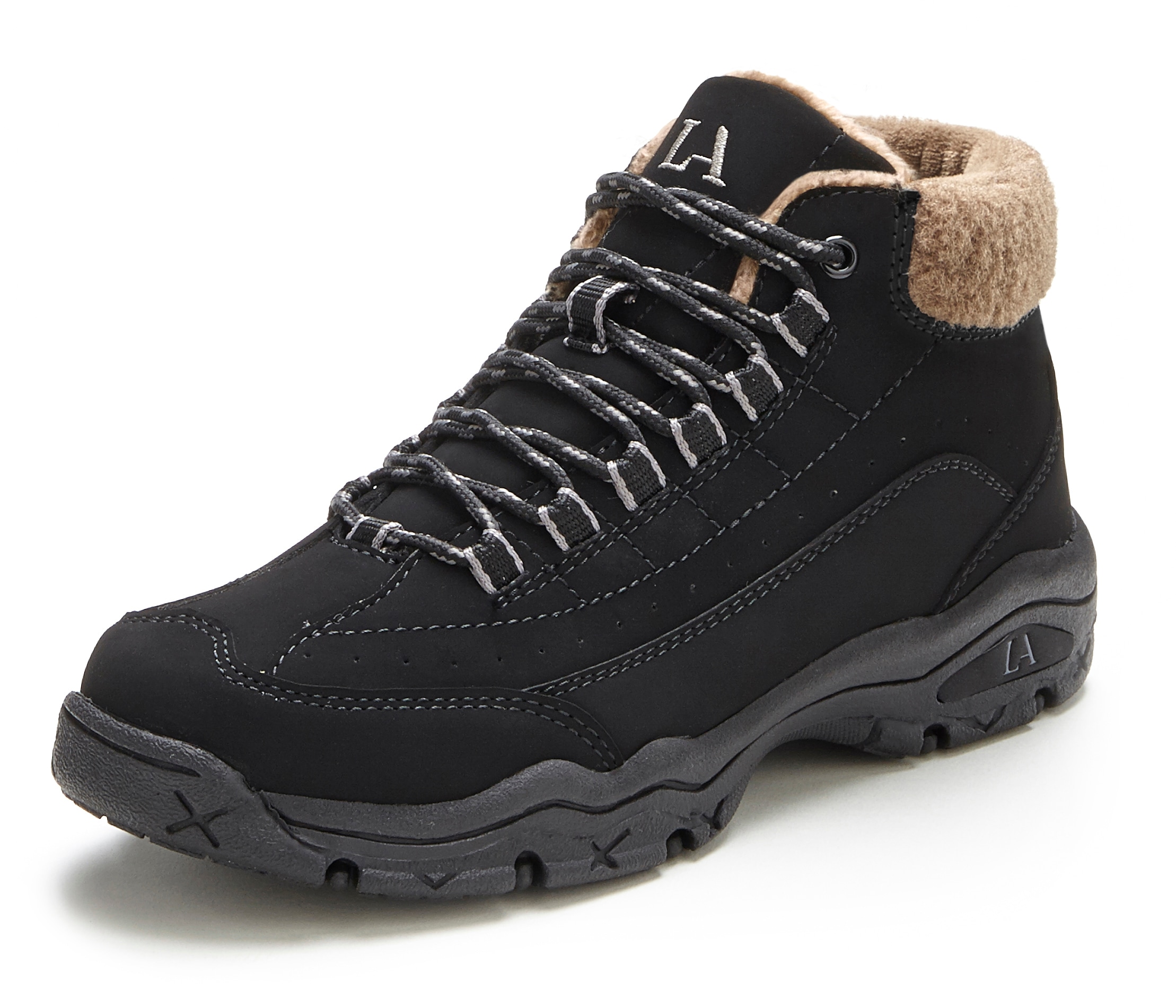 LASCANA Winterstiefelette, Outdoor Boots, Ankle Sneaker mit robuster Sohle und Warmfutter