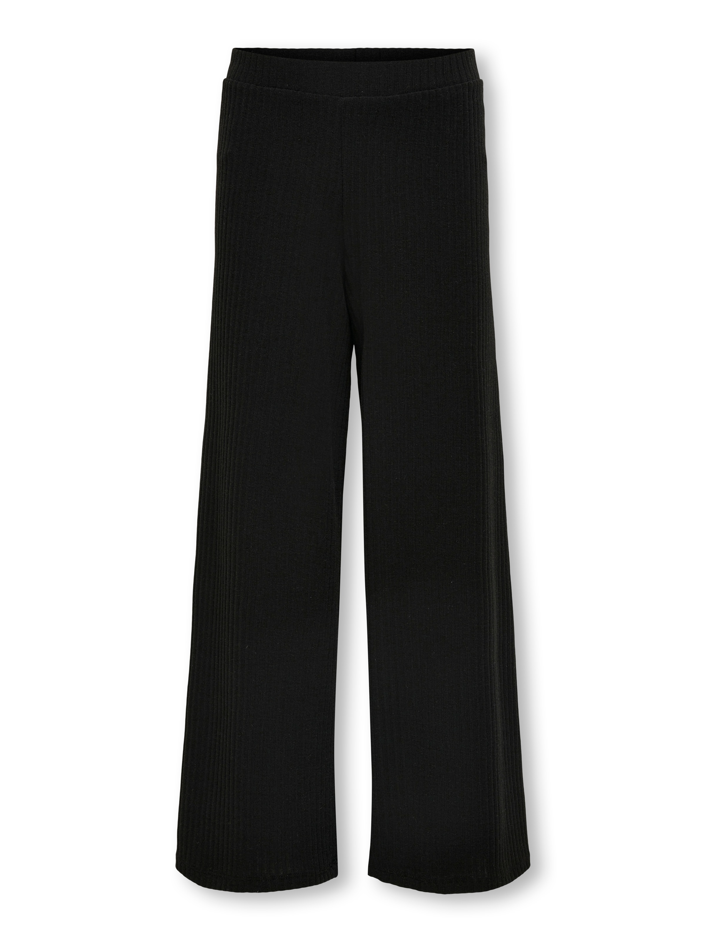 Jerseyhose KIDS ONLY "KOGNELLA PANT JRS", Mädchen, Gr. 134, N-Gr, schwarz, Jersey, Obermaterial: 65% Polyester, 30% Viskose, 5% Elasthan, unifarben, relaxed fit knöchellang, Hosen Jerseyhose 7