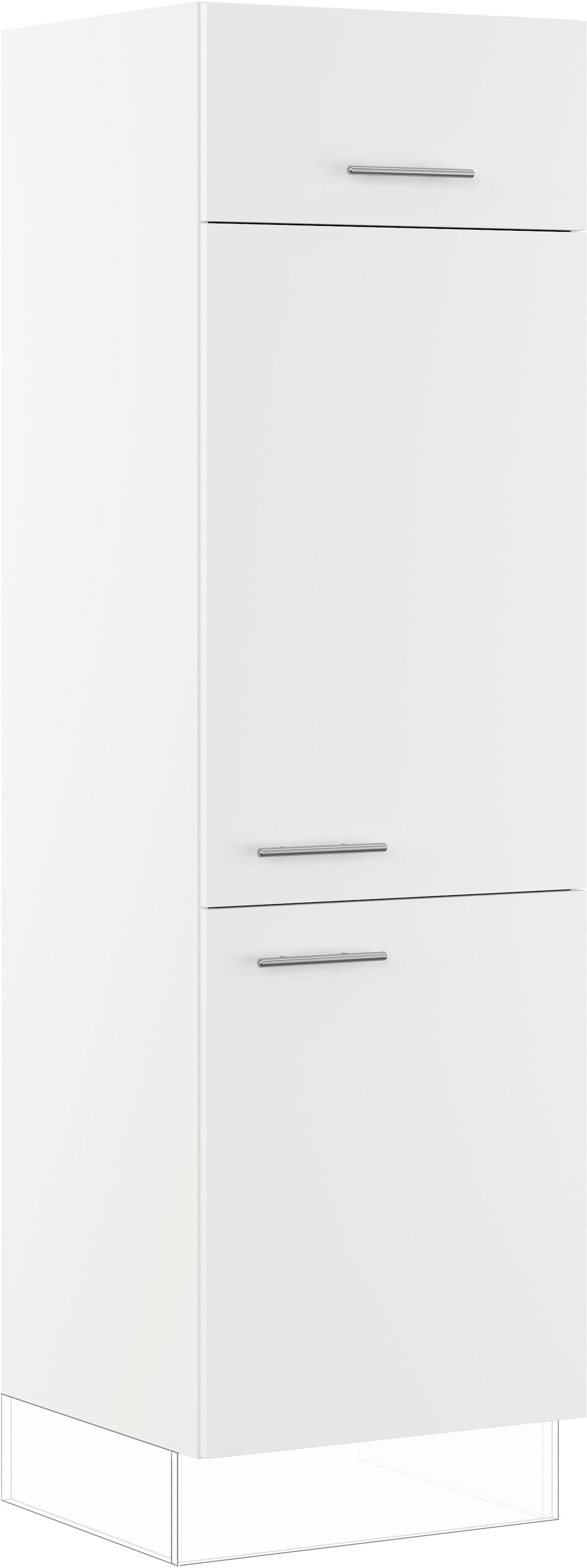 IMPULS KÜCHEN Kühlumbauschrank ""Valencia & Tirana", Breite/Höhe: 60/190,7 cm, mit Klapptür" vormontiert, mit Drehtüren, mit verstellbarem Fachboden