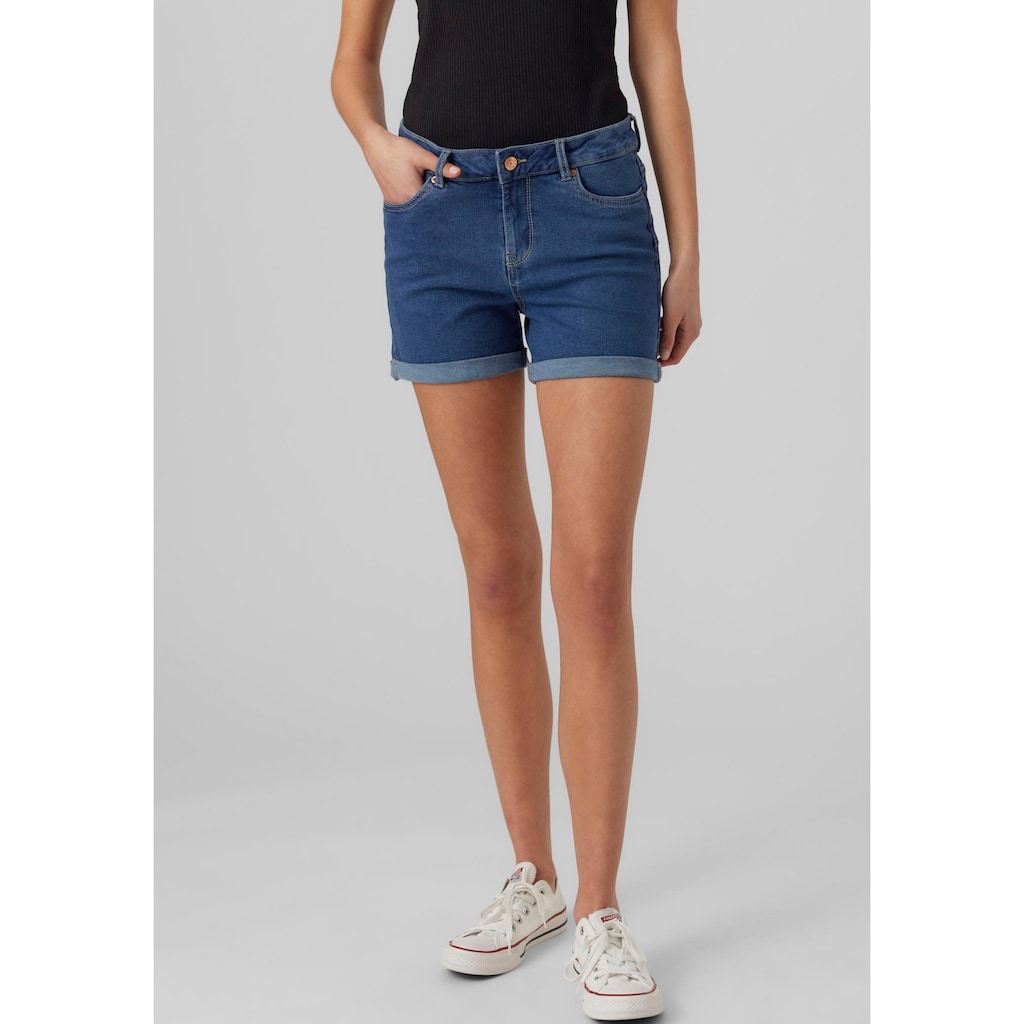 Vero Moda Jeansshorts »VMLUNA MR FOLD SHORTS MIX GA NOOS«