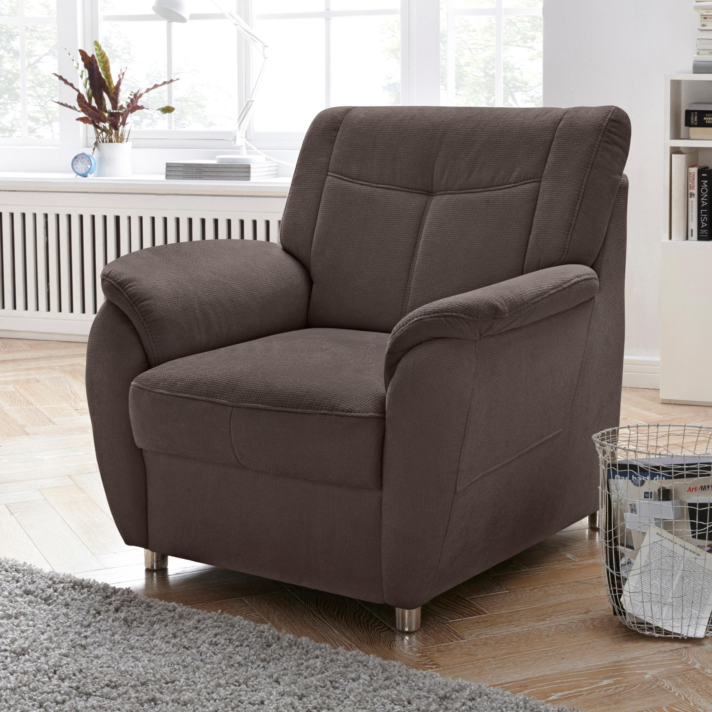 sit&more Sessel "Sonoma, B: 95 cm, Federkern-Polsterung, komfortable Sitzhöhe 45 cm" Frei im Raum stellbar, individuell kombinierbar, modernes Design