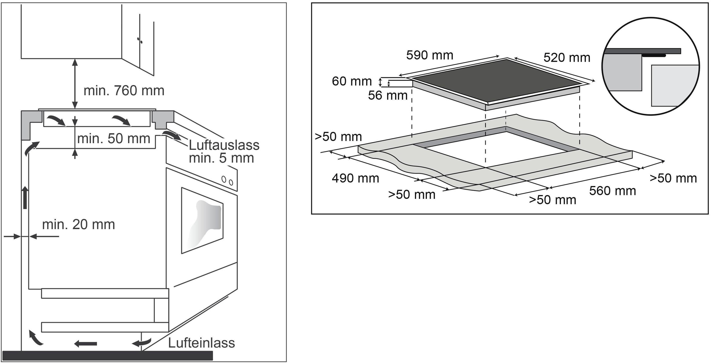 Hanseatic Backofen-Set »65M90E3-E11B200 und MC-IF7021B2«, 65M90E3-E11B200, mit  2-fach-Teleskopauszug kaufen | BAUR