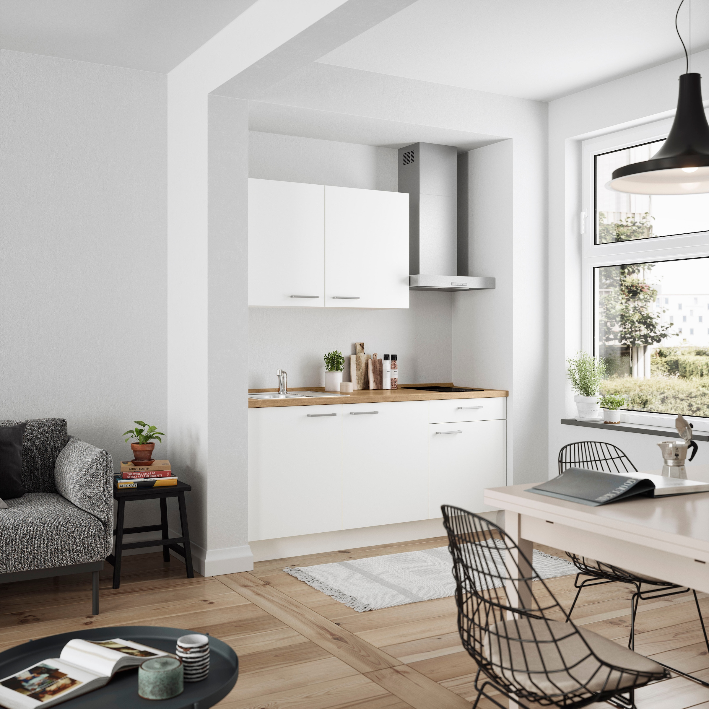 nobilia® Küchenzeile »"Touch I"« vormontiert, Ausrichtung wählbar, Breite 180 cm, wahlw. mit E-Geräten