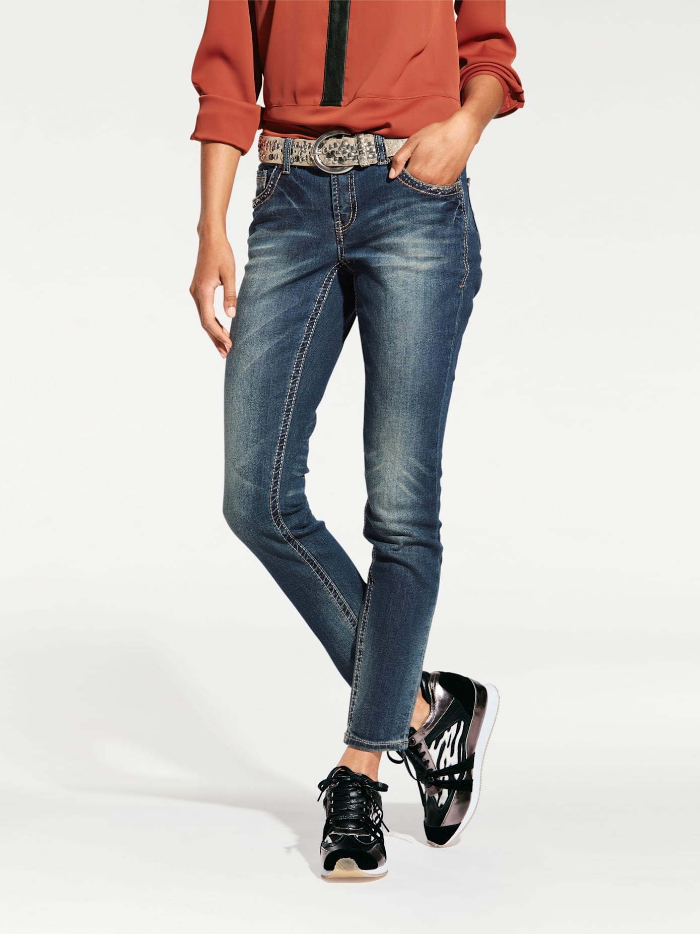 RICK CARDONA by heine Röhrenjeans, (1 tlg.)