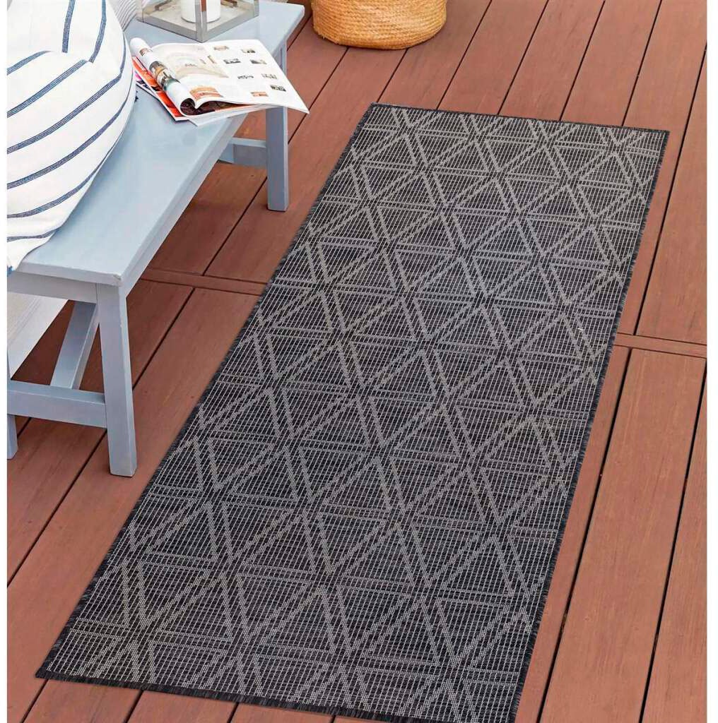 Carpet City Teppich gewebt Balkon, flach Terrasse, | & UV-beständig, auf »Palm«, Küche, Rechnung rechteckig, für BAUR Wetterfest