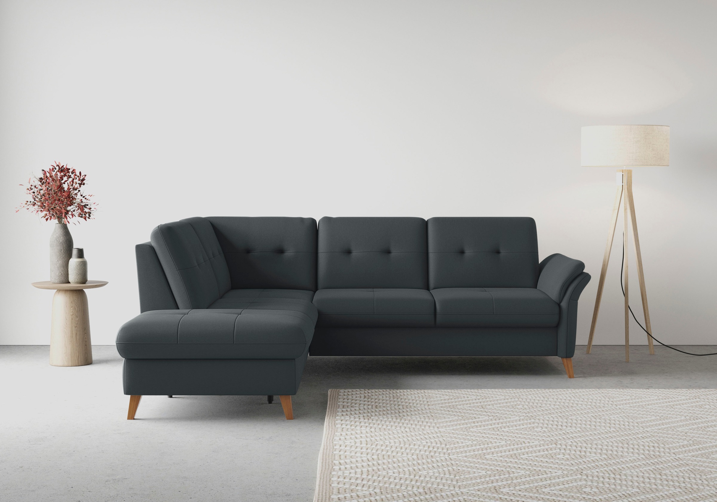 sit&more Ecksofa »Göteborg«, inkl. Sitztiefenverstellung, wahlweise mit Bettfunktion & Bettkasten