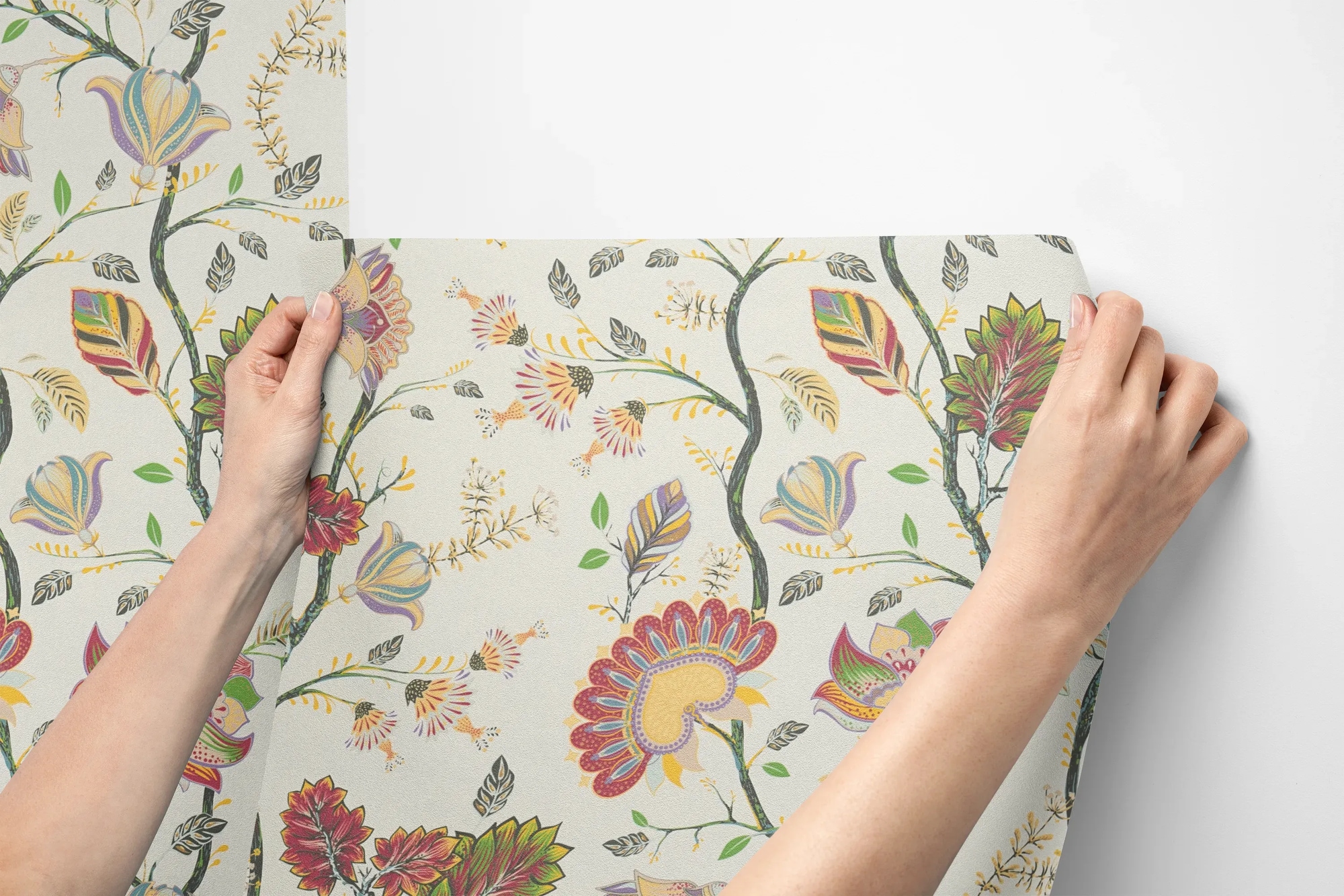 A.S. Création Vliestapete »Bunte Floral« geblümt leicht strukturiert Vliestapete floral Blumen Landhaus, Bunt und Creme