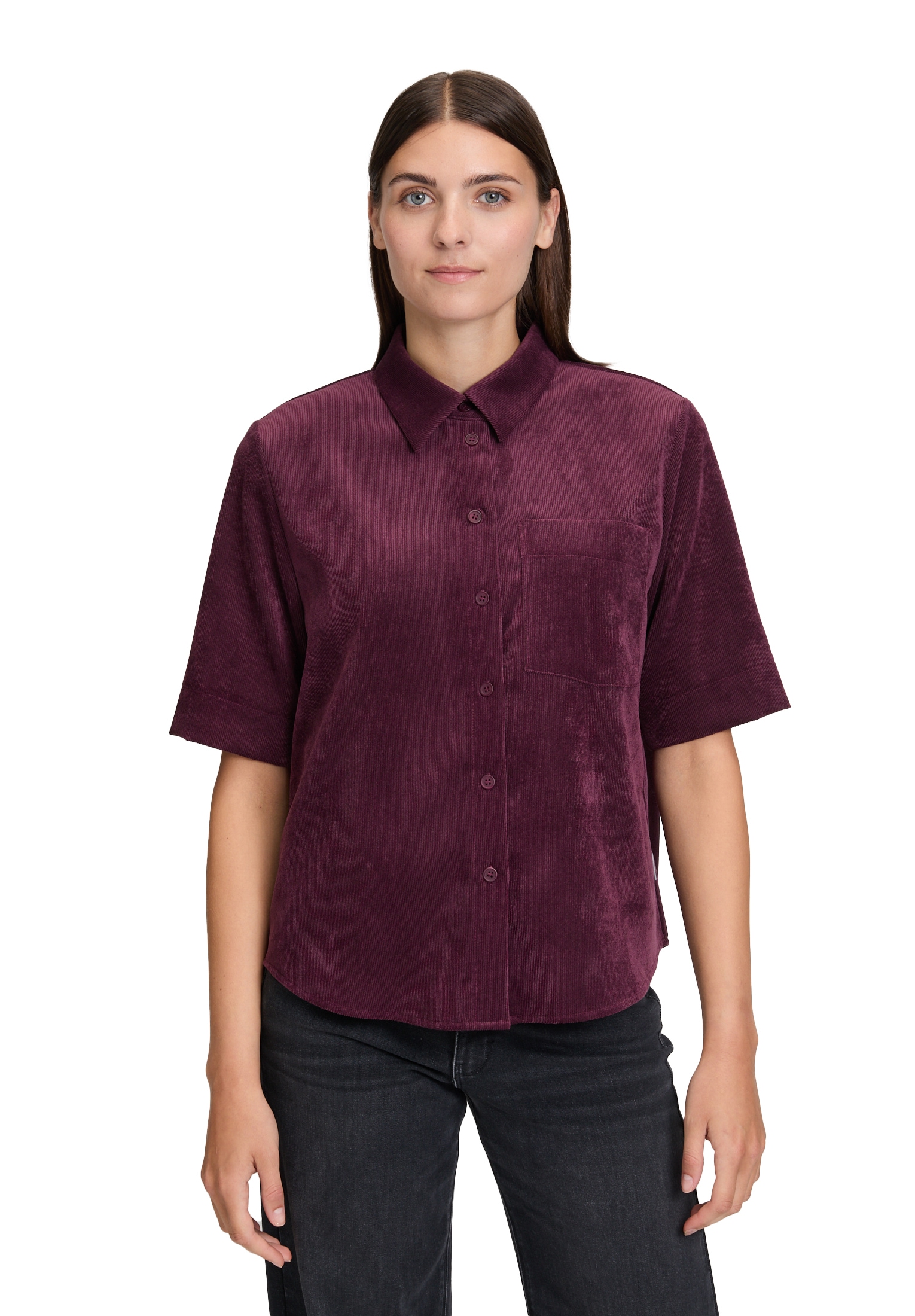 Betty&Co Hemdbluse "Betty & Co Damen Hemdbluse mit aufgesetzten Taschen" günstig online kaufen