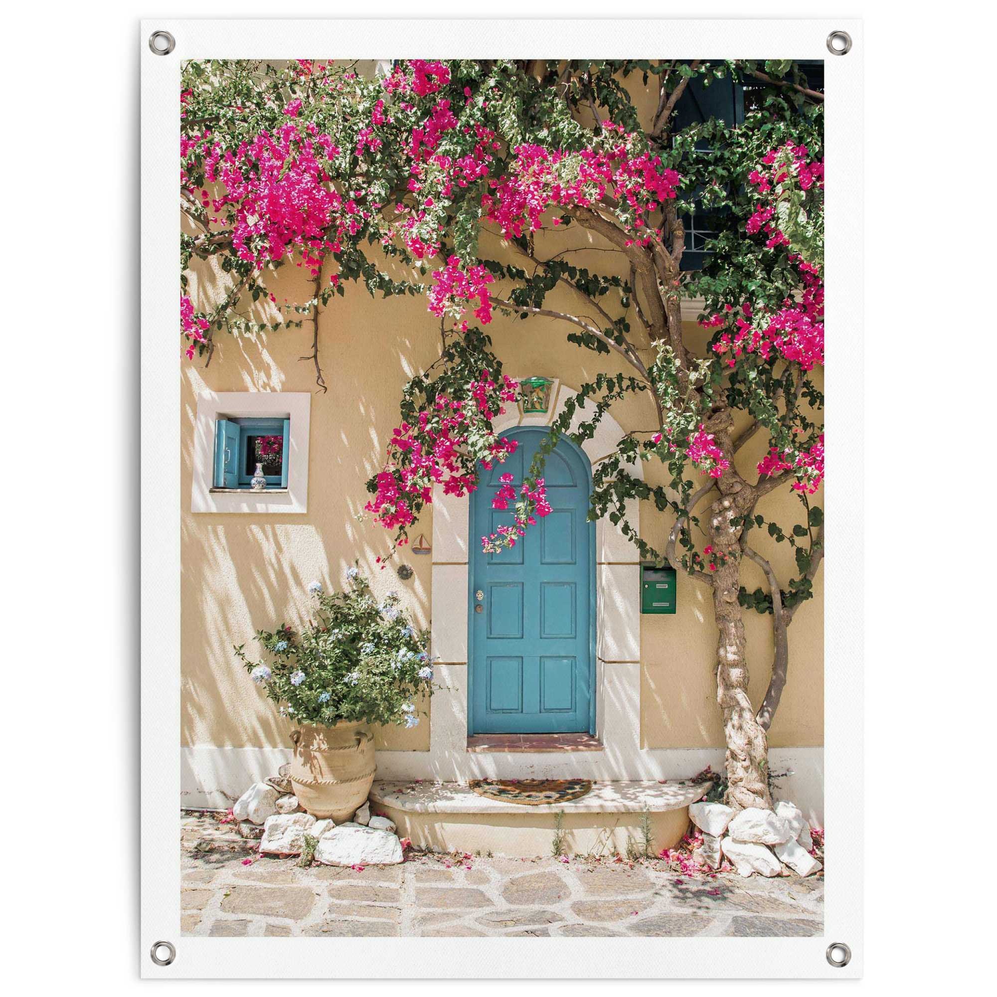 Reinders Poster "Mediterranean Door" Garten - Griechenland - Blumen - Haust günstig online kaufen