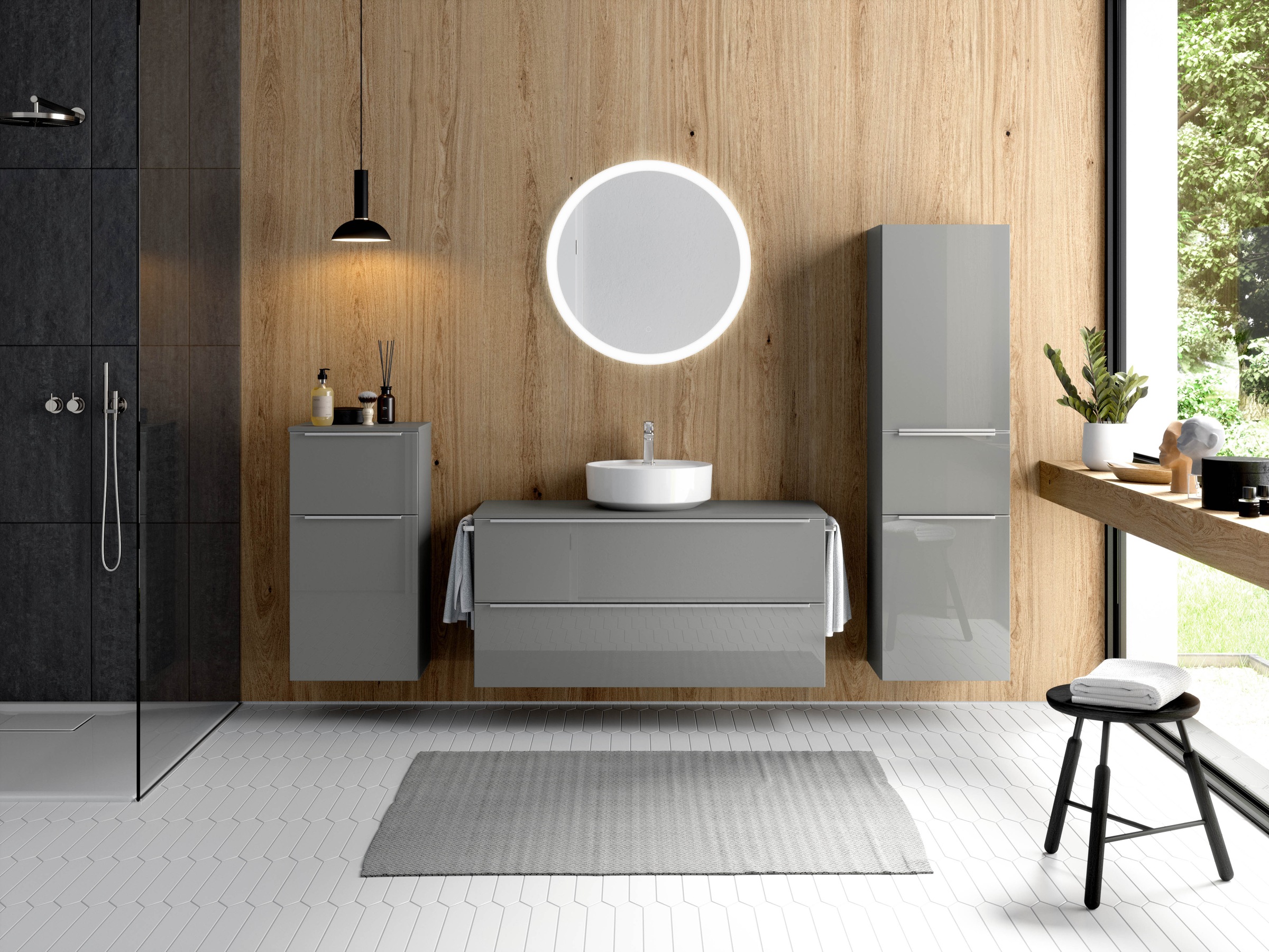 nobilia Badmöbel-Set "Alvene" vormontiert, mit Soft-Close, 4 Stk. tlg. günstig online kaufen