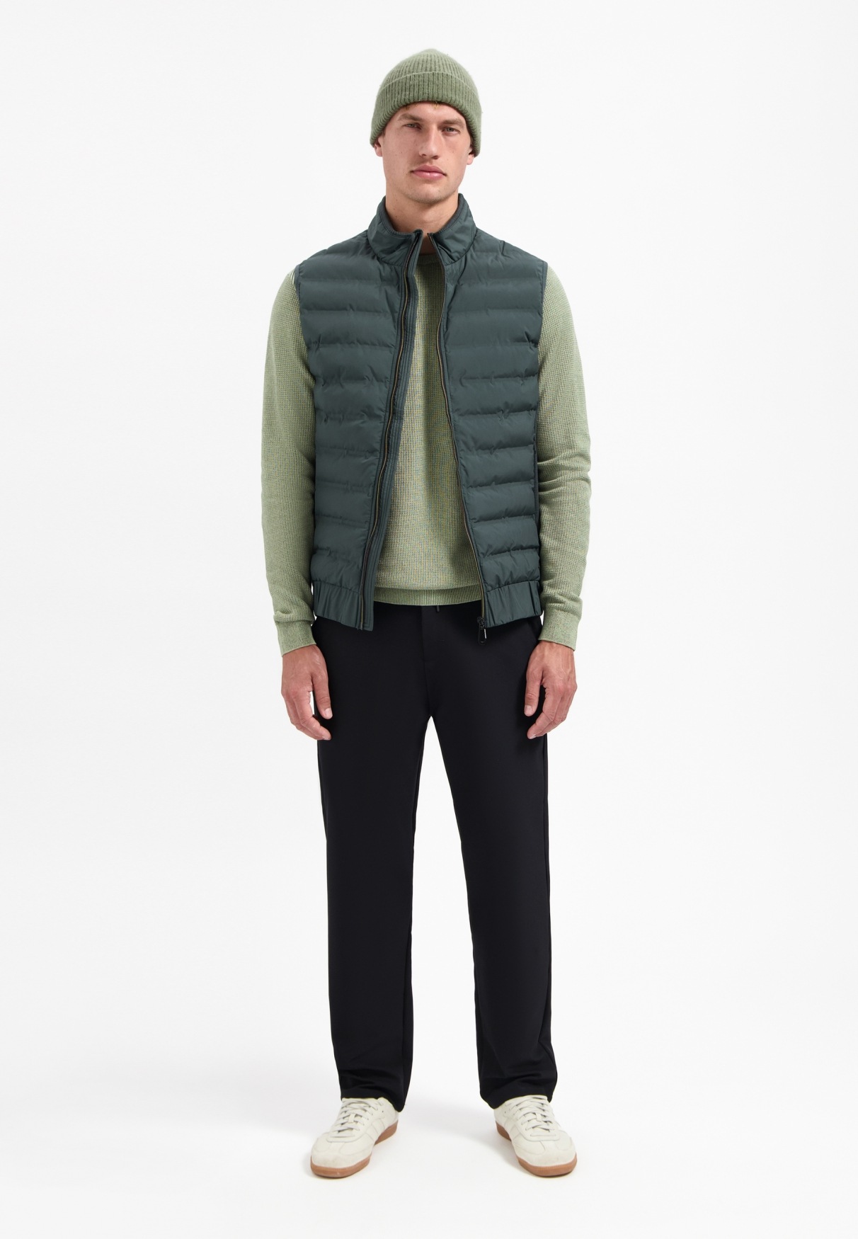 Thumbnail - NO EXCESS Steppjacke "No Excess Gesteppte Weste Bodywarmer Padded Sealed Mix With Knit"