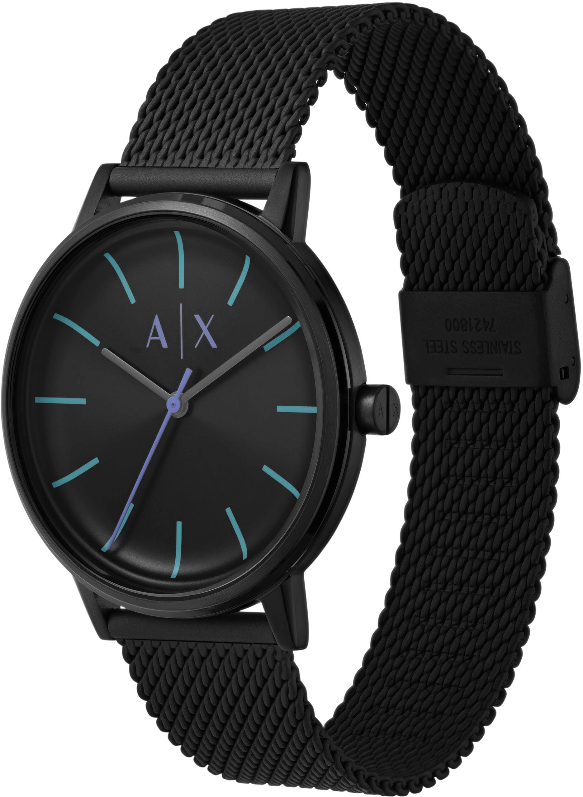 ARMANI EXCHANGE Quarzuhr, Armbanduhr, Herrenuhr, analog, Edelstahlarmband