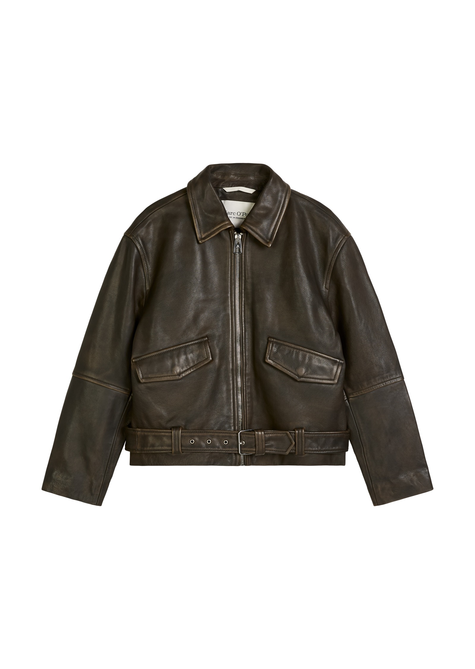 Marc O'Polo Lederjacke »aus softem Lammleder in Vintage-Optik« ohne Kapuze