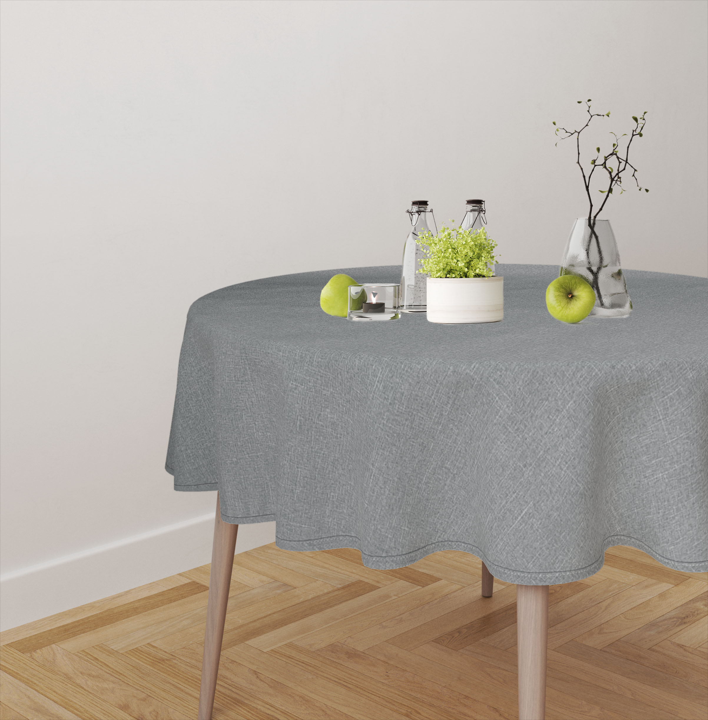 OTTO home Tischdecke "Josée, wasserabweisend, in eckig & rund" strukturiert, Leinenoptik, uni,wasserabweisend, pflegeleicht, Deko