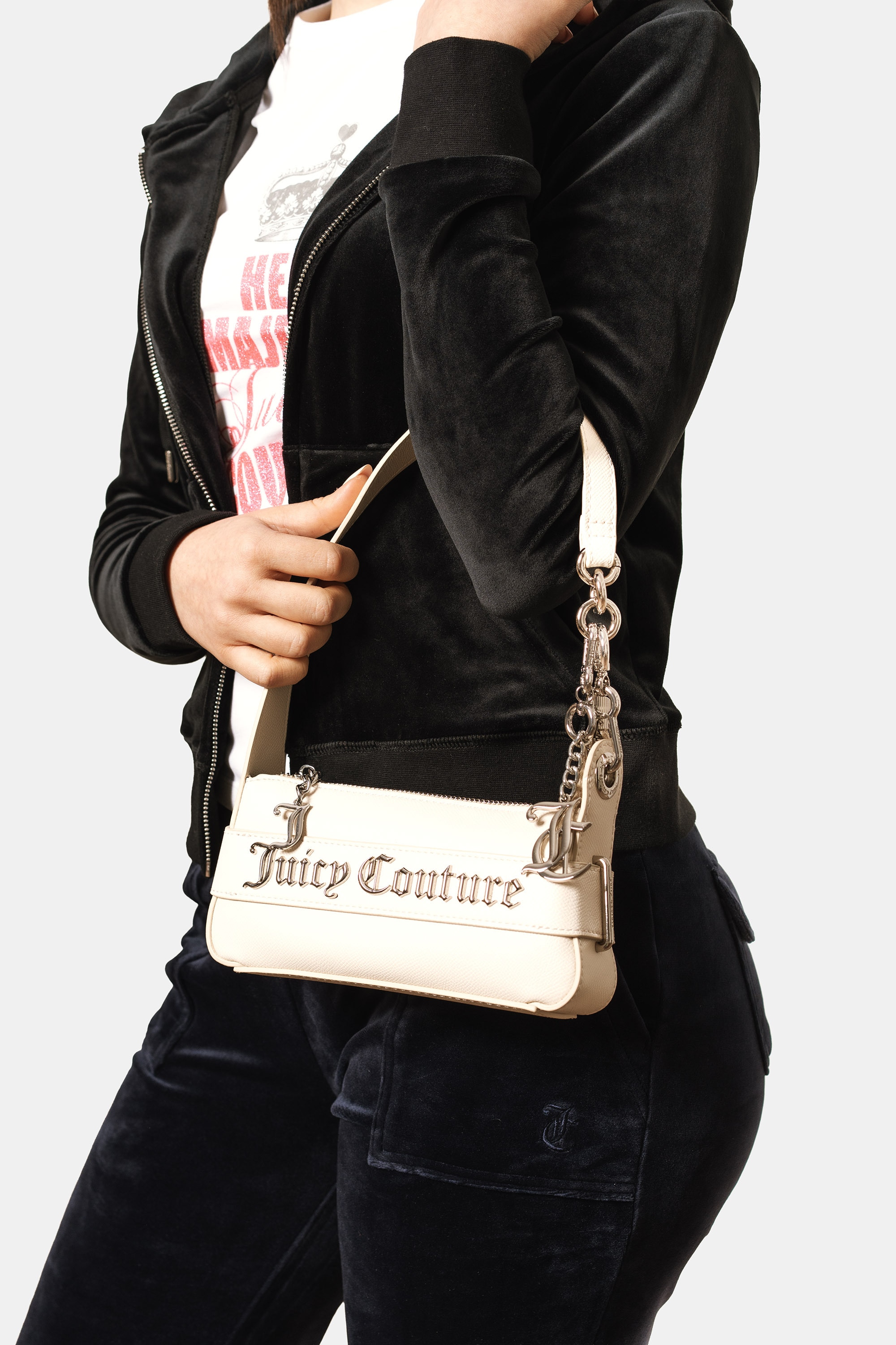 Juicy Couture Schultertasche »JASMINE SMALL HOBO BAG Damen« Schultertasche Damen, Abendtasche, Handtasche, Fashion, Lifestyle