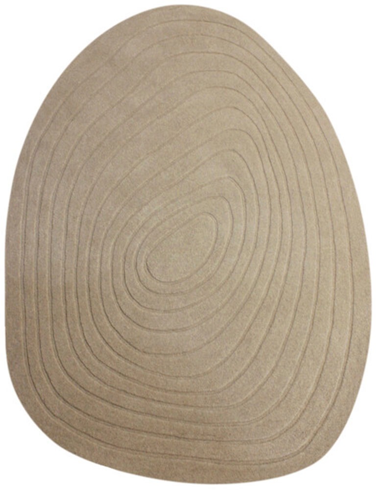 FLAIR RUGS Wollteppich »Puddle«, rechteckig, 9 mm Höhe, Wollteppich in Pfützenform
