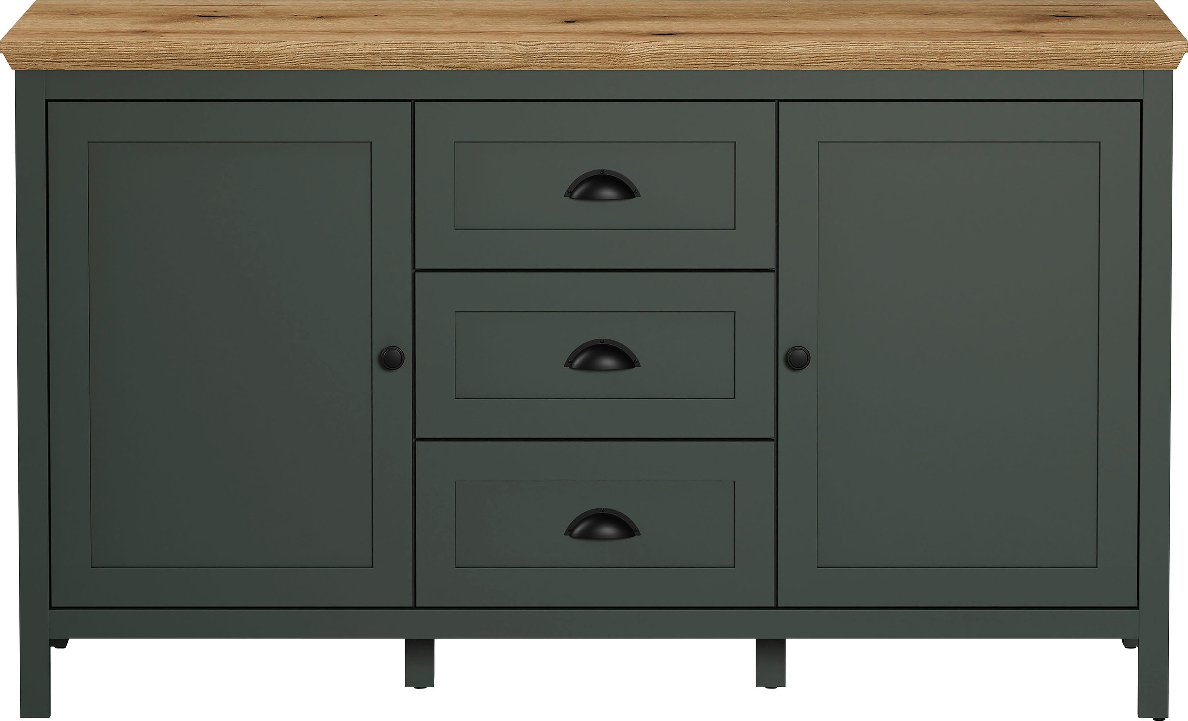 Home affaire Sideboard »Vienna« 1 Stk. tlg. Kommode im Landhausstil mit 3 Vollauszug-Schubladen und 4 Fächer