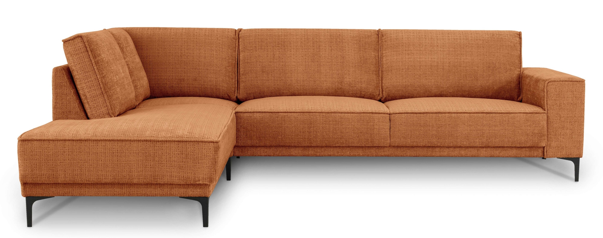 OTTO home Ecksofa »OLAND Chenille L-Form, B: 289 cm, Skandi-Design« Struktur, Flachgewebe, Luxus-Microfaser, Boucle