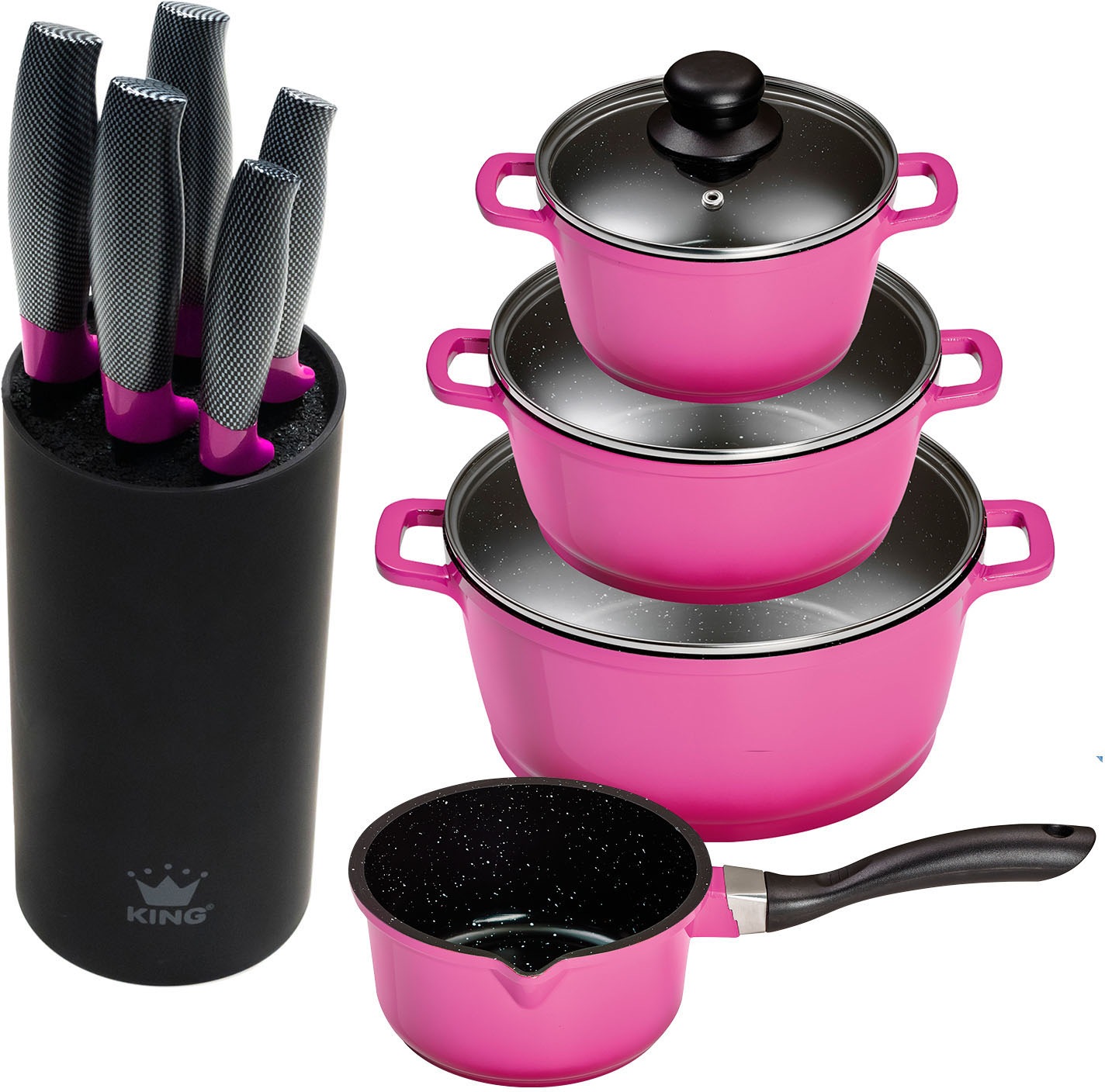 KING Topf-Set, lila, Töpfe, Induktion