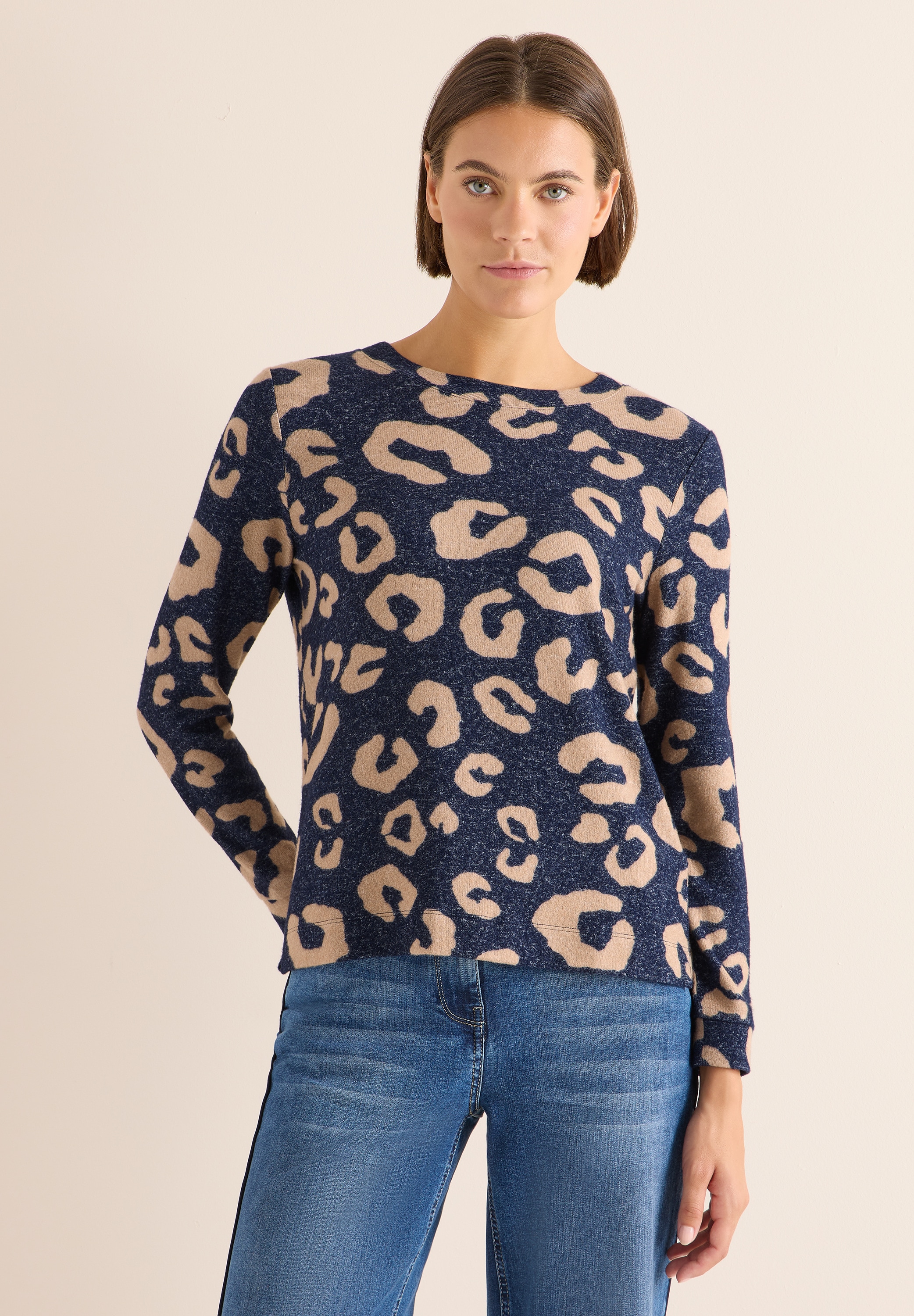 Cecil Langarmshirt, aus softem Materialmix günstig online kaufen