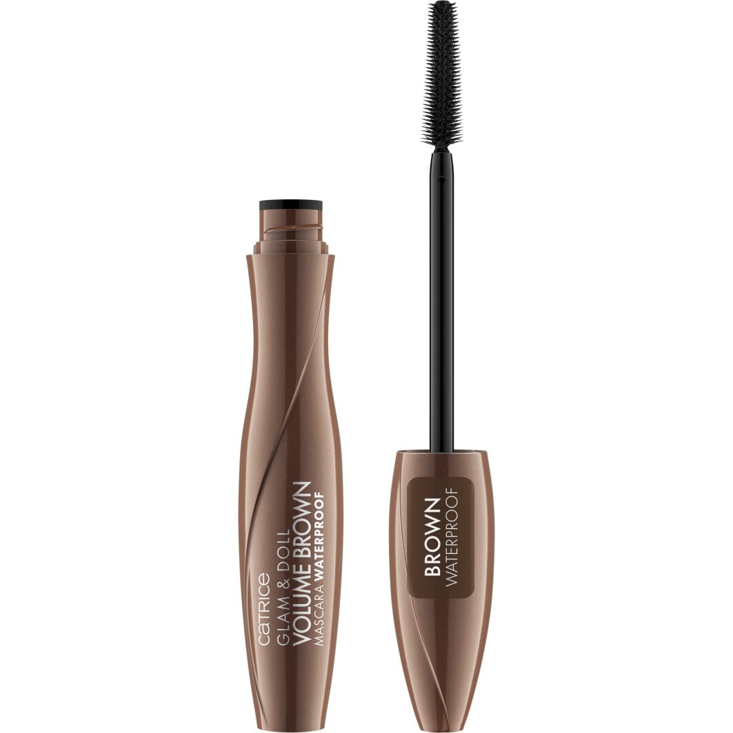 CATRICE Damen Mascara "Glam & Doll Volume Brown Mascara Waterproof", braun, Augen-Kosmetika, Wasserfest und volumengebend für einen natürlichen