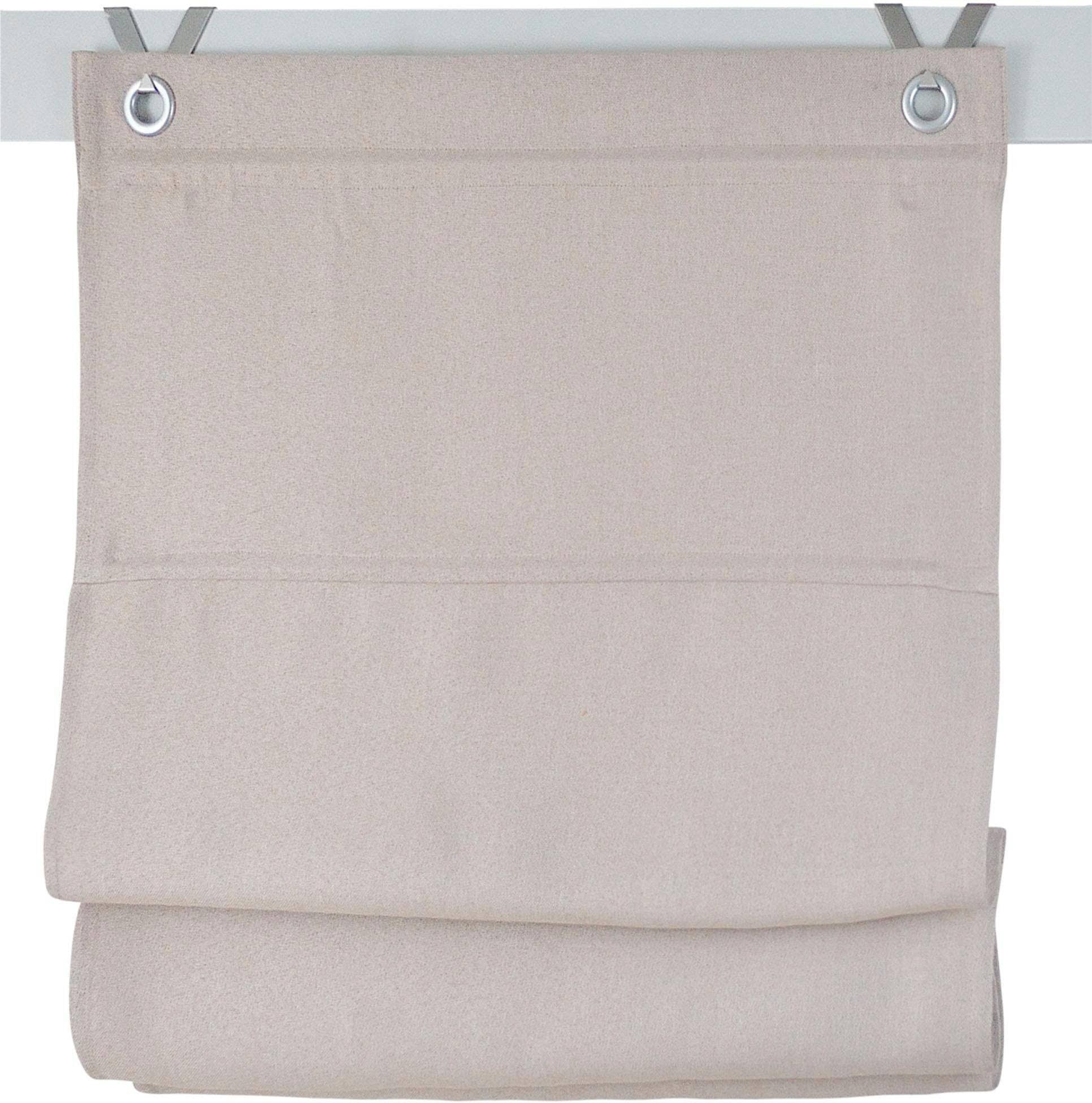 Kutti Raffrollo "Dimout" mit Hakenaufhängung ohne Bohren freihängend verdun günstig online kaufen