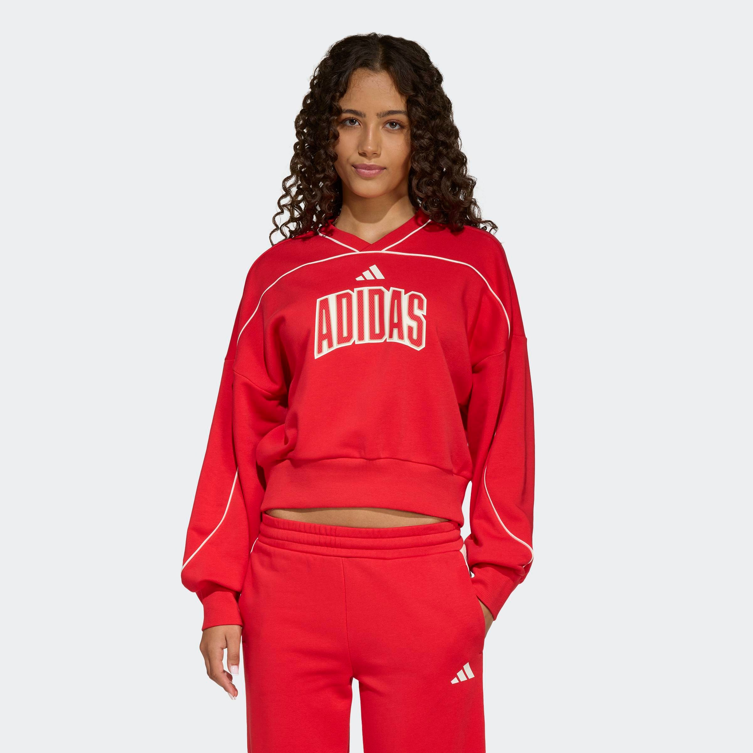 Mädchen Sweatshirt "STADIUM", rot, Gr. 116, ADIDAS SPORTSWEAR, Obermaterial: 70% Baumwolle, 30% Polyester, Sweatshirts