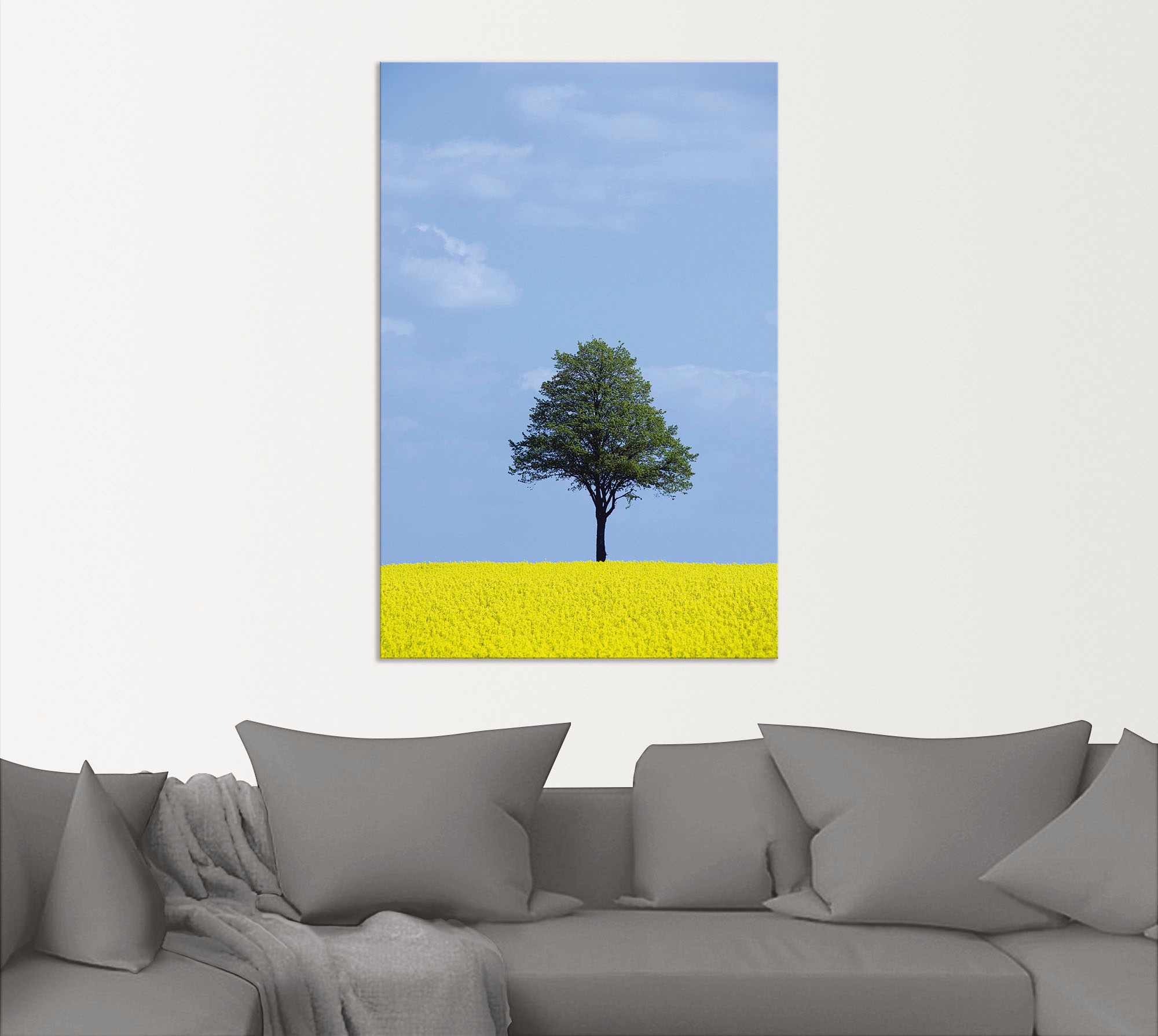 Artland Wandbild »Rapsfeld und Baum«, Wiesen & Bäume, (1 St.), als Alubild,  Leinwandbild, Wandaufkleber oder Poster in versch. Größen kaufen | BAUR