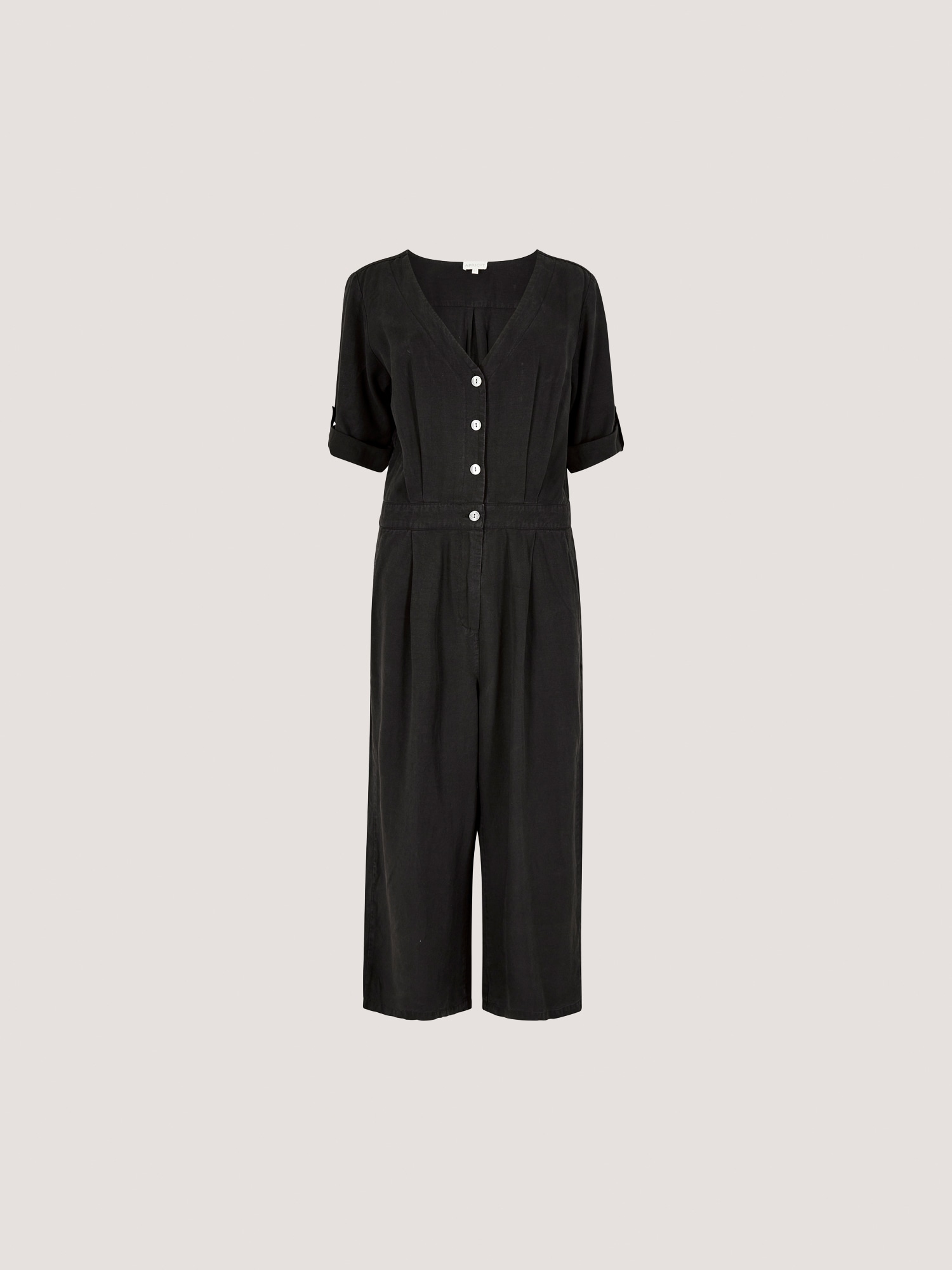 Apricot Jumpsuit »Jumpsuit mit Knopfleiste« mit Krempelarmen