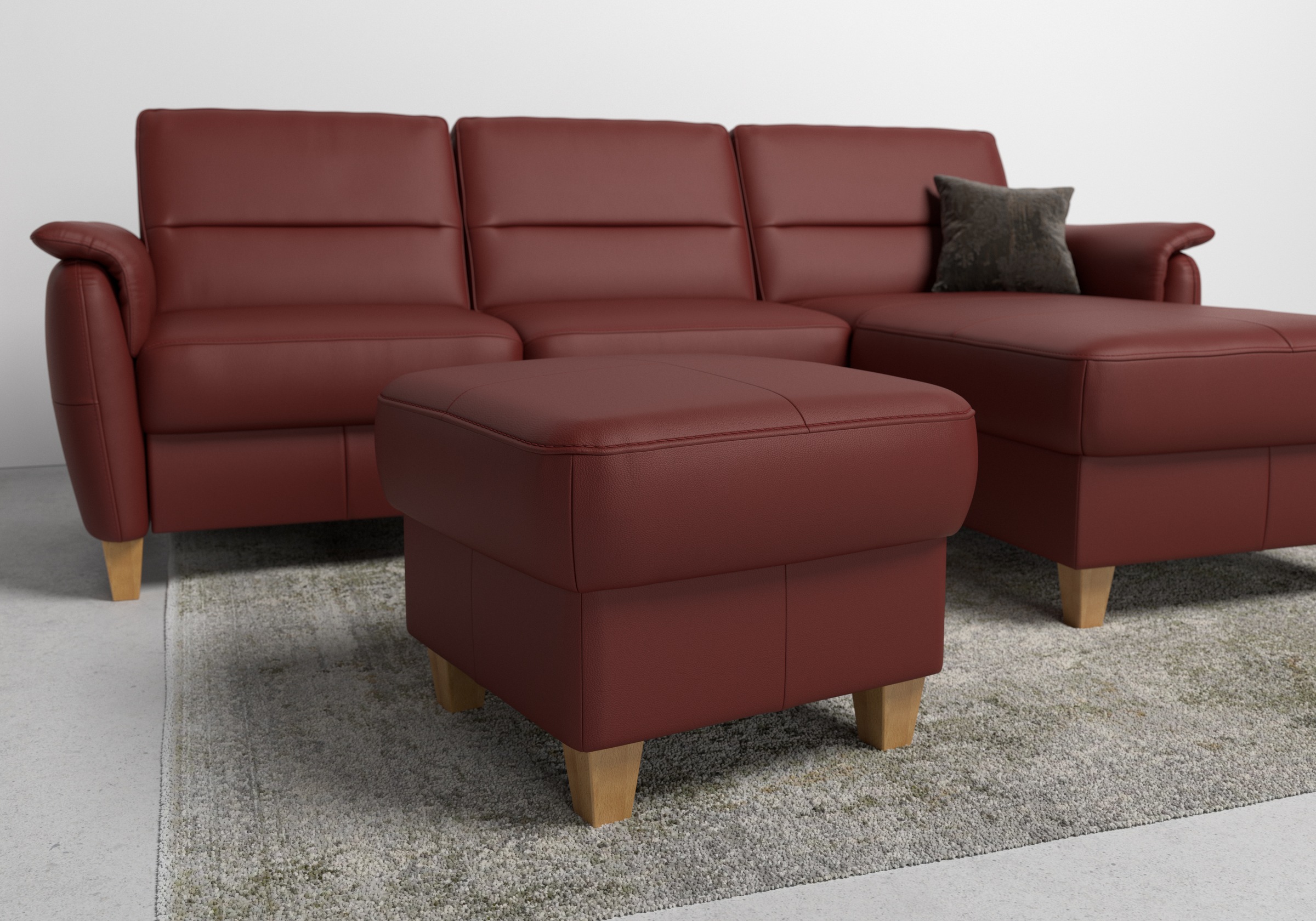 Home affaire Polsterhocker "Palmera, B: 58 cm" mit Stauraum, Federkern günstig online kaufen