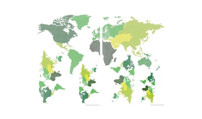 Wandtattoo »Punkte Weltkarte modern Dots«, (1 St.)