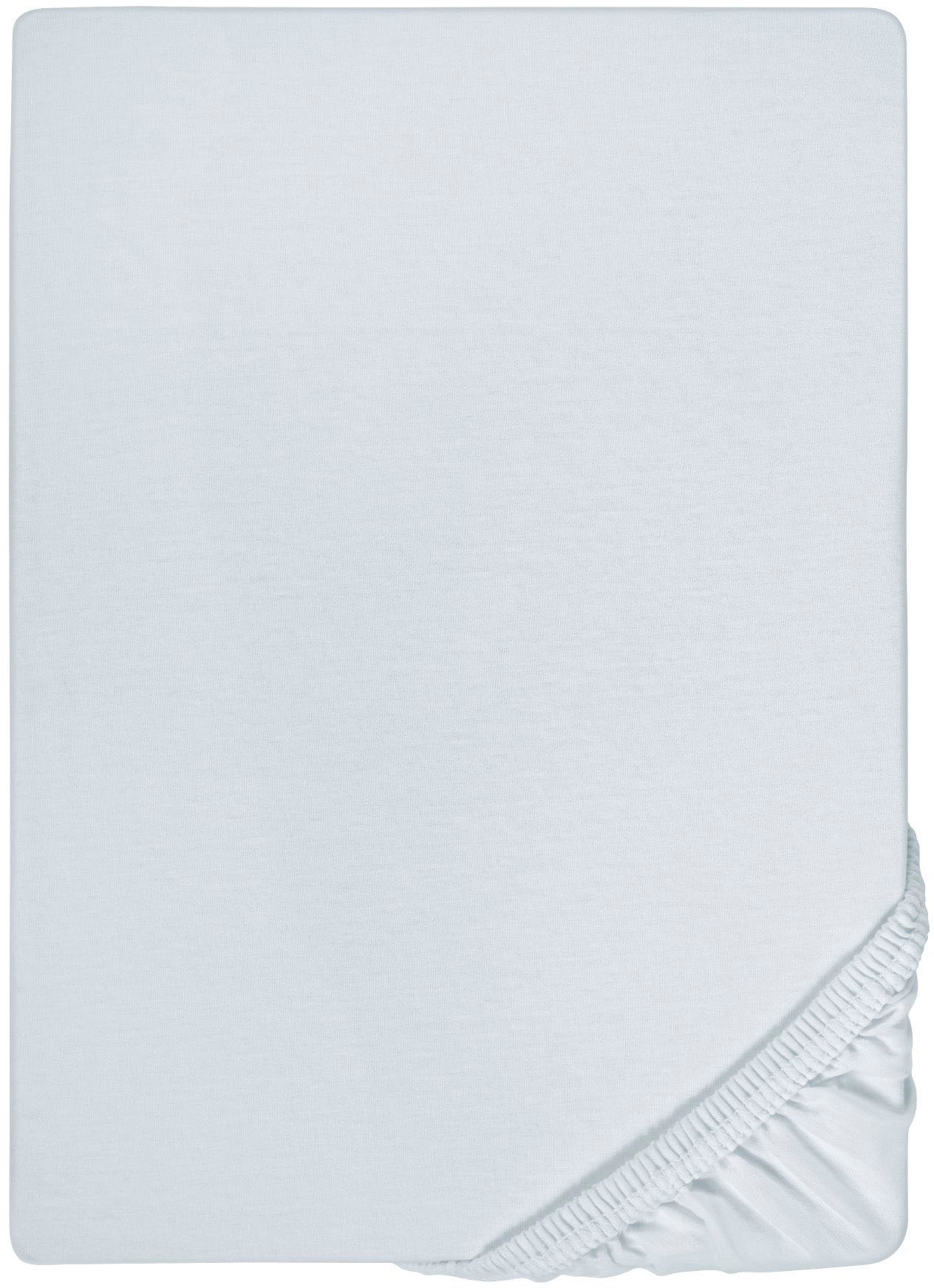 Biberna Spannbettlaken "0077866 Deluxe Jersey-Elastic Spannbetttuch 97% Baumwolle" Jersey mit Elasthan, Rundumgummi, bügelfrei, ab Größe 90 x 190 cm i
