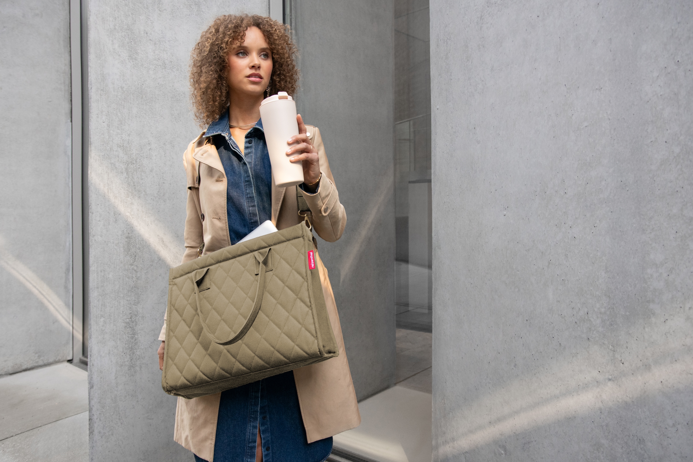 REISENTHEL® Einkaufsshopper »daily shopper business« Notebooksteckfach (17"), Trolley-Aufsteckfunktion, Boden hochklappbar