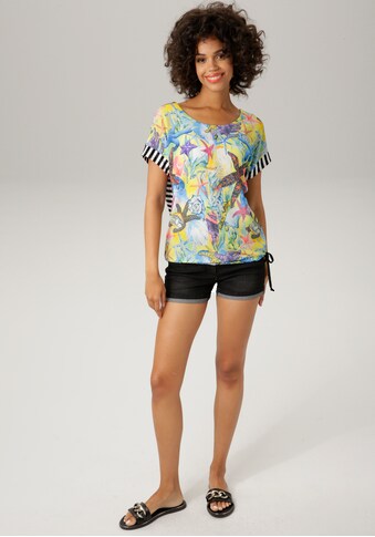 Aniston CASUAL T-Shirt, mit bunten Seeigeln, Korallen, Muscheln, Schnecken, Quallen... kaufen