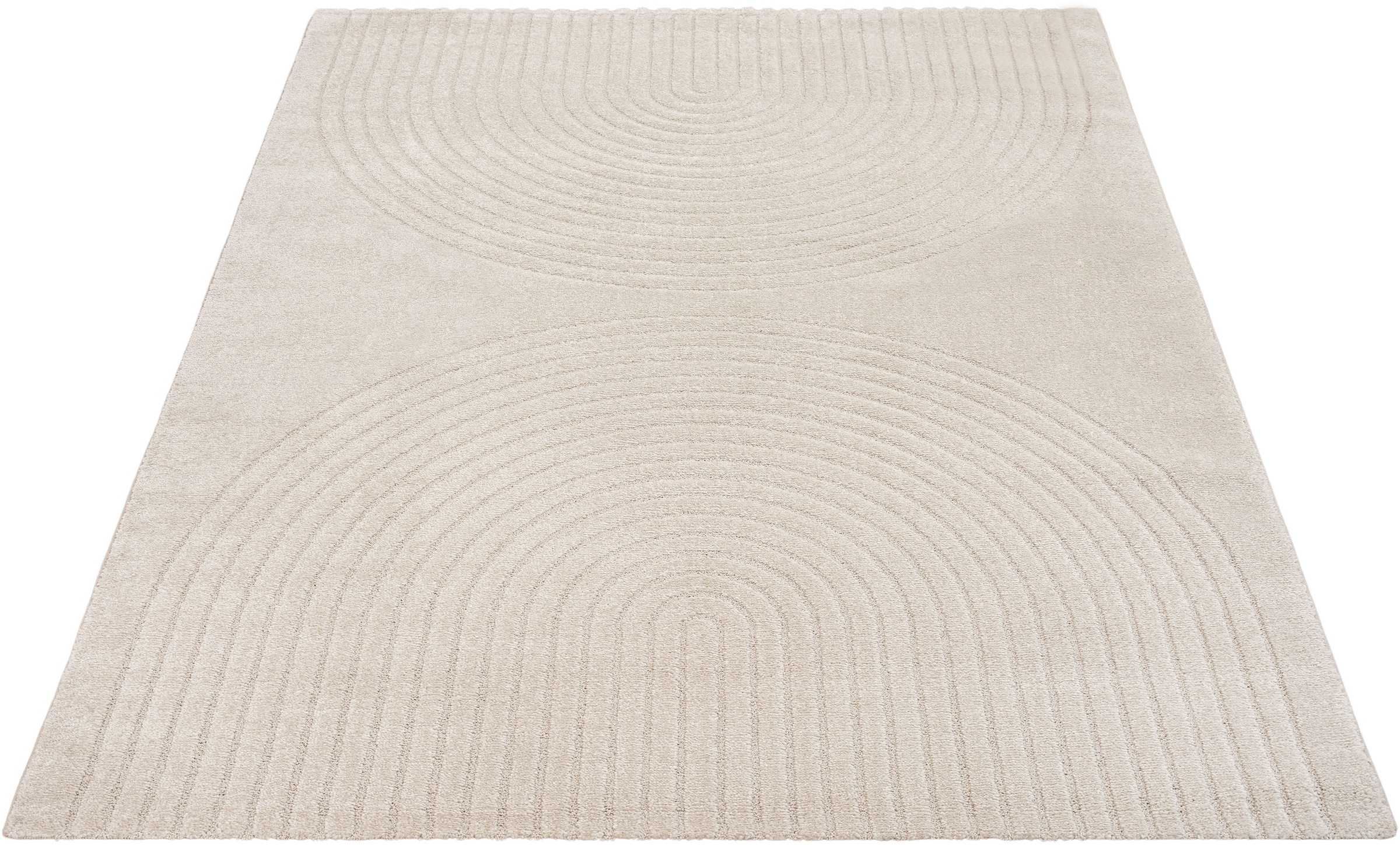 Thumbnail - merinos Teppich "Eclipse" rechteckig 14 mm Höhe moderner Wohnzimmer Teppich, geometrisches Design