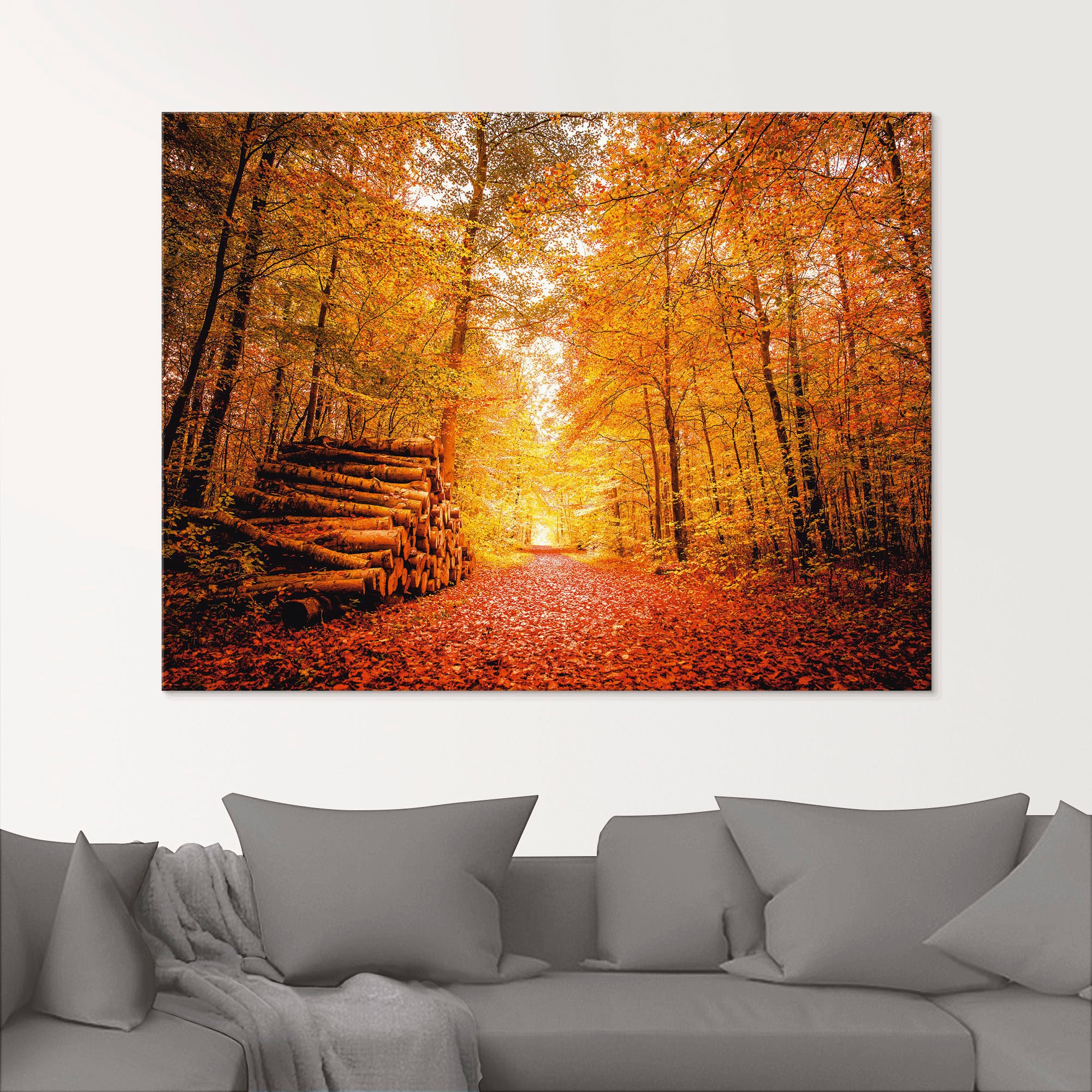 Artland Glasbild "Herbstlandschaft", Vier Jahreszeiten, (1 St.), in verschi günstig online kaufen