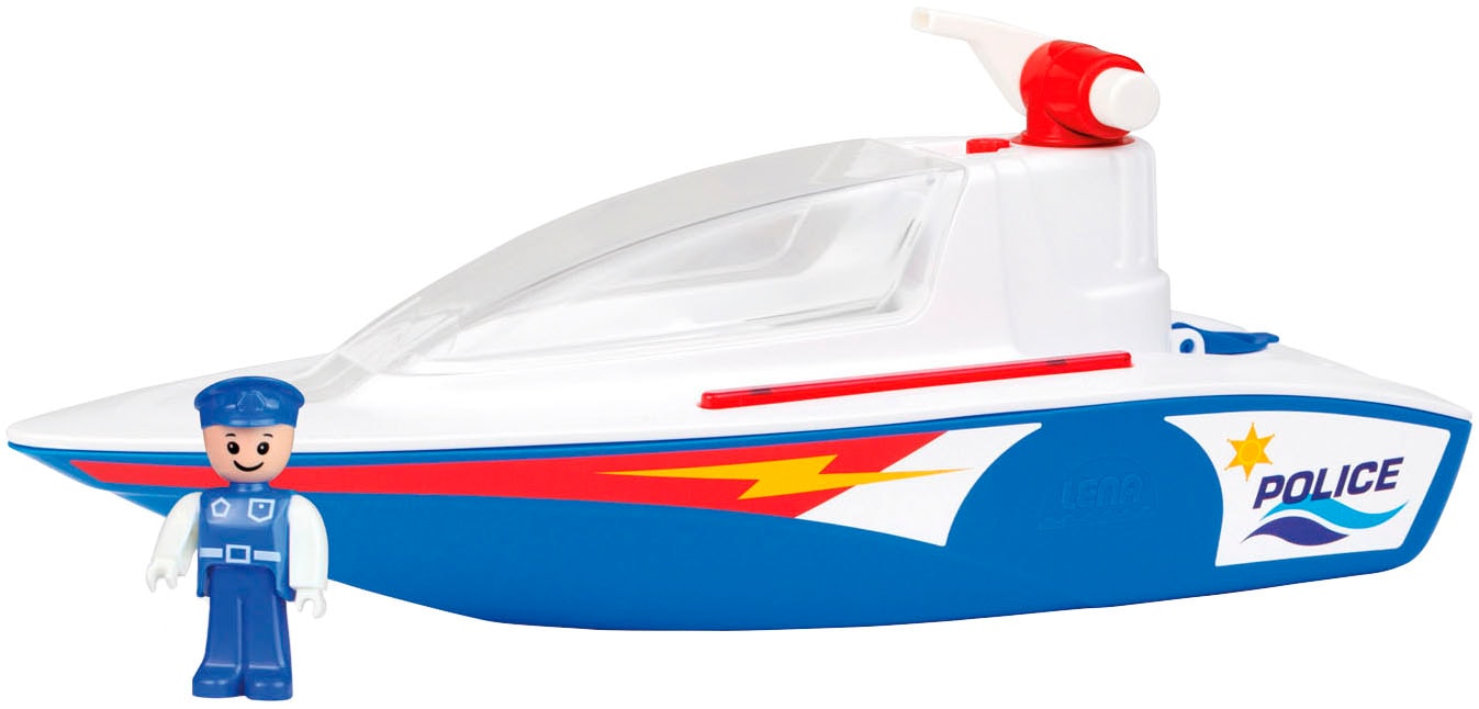 Lena® Spielzeug-Boot »Boazz Polizeiboot« inklusive Spielfigur, Made in Europe