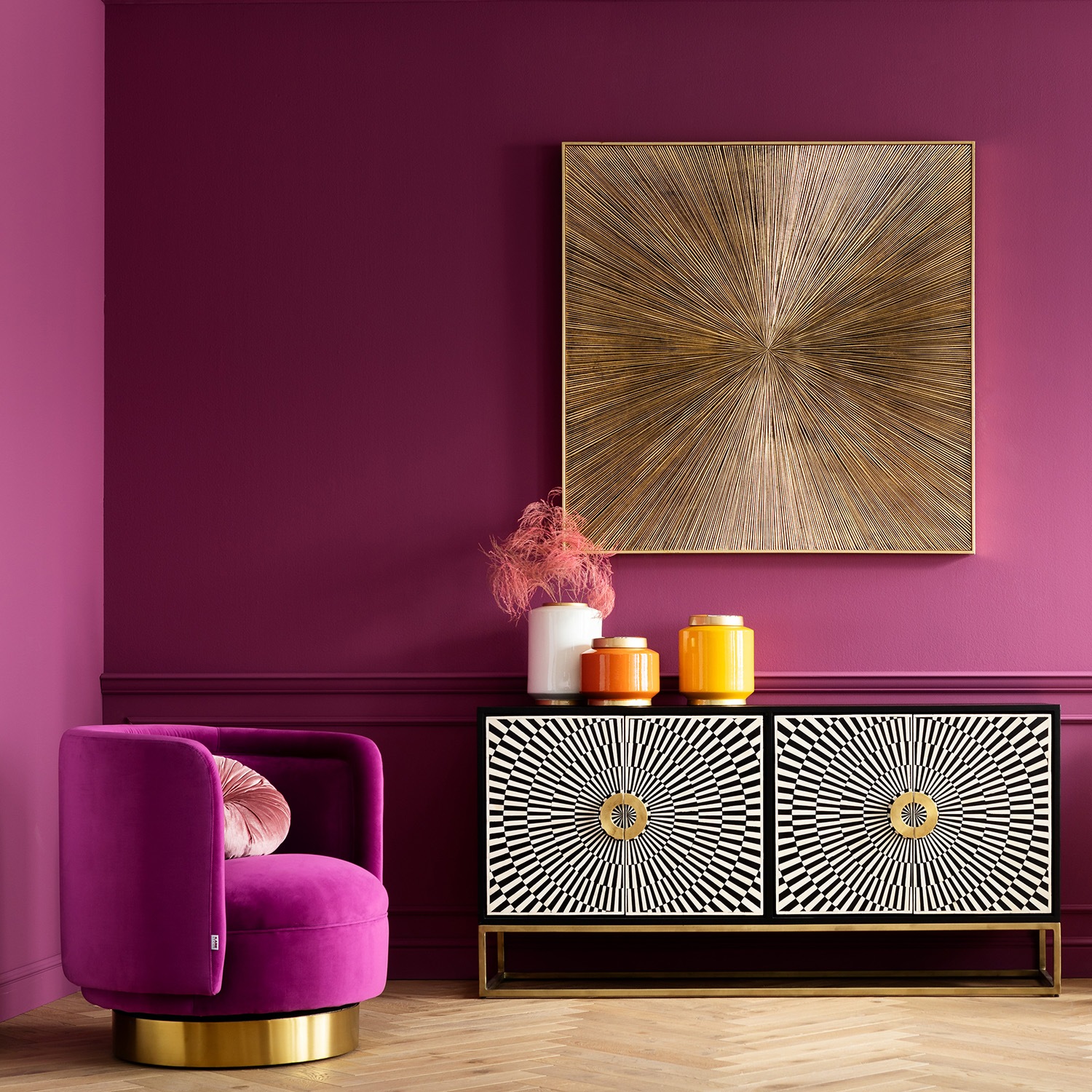Kare Design Bild mit Rahmen "Objektbild Illumino 120x120cm" günstig online kaufen