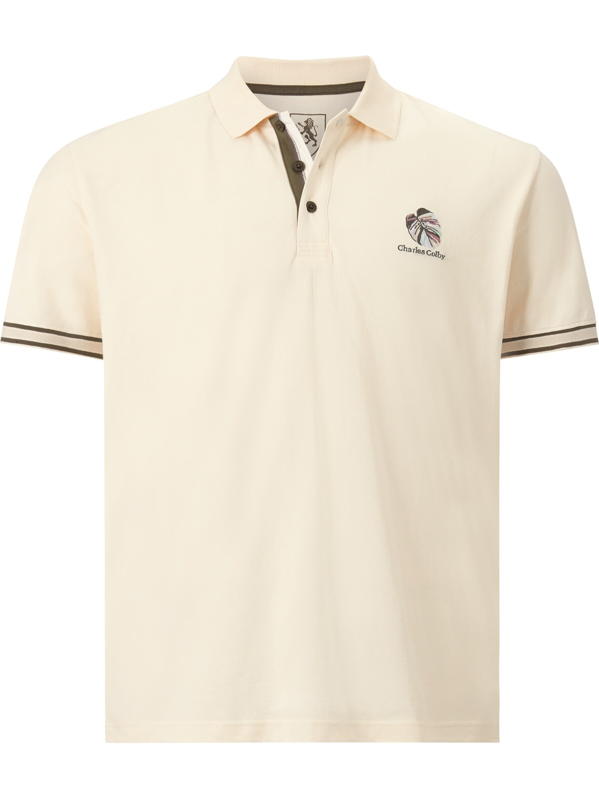 Charles Colby Poloshirt "Poloshirt EARL KAHEDIN", mit Blatt-Stickerei günstig online kaufen