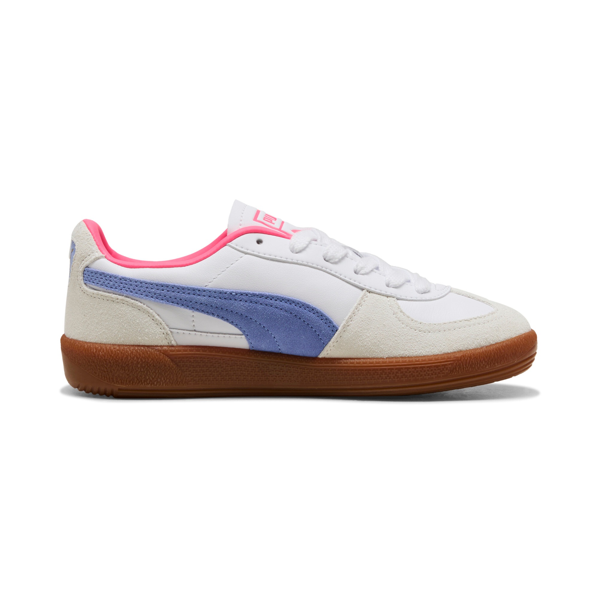Sneaker PUMA "PALERMO LTH", Damen, Gr. 41, puma weiß, intense lavender, gum, Leder, mehrfarbig, Schuhe Sneaker, mit Obermaterial aus Leder, mit Overlays aus Wildleder 2