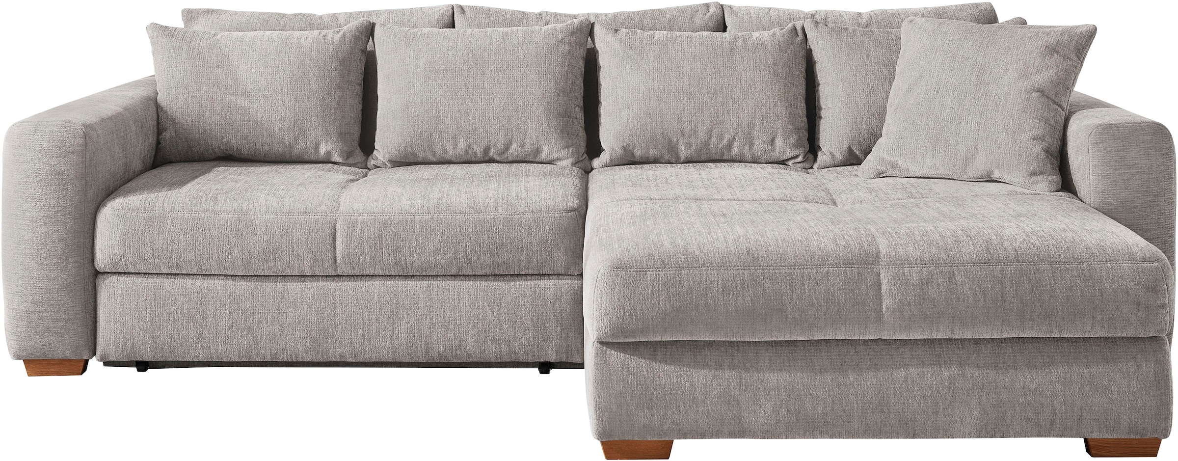 Jockenhöfer Gruppe Ecksofa »Kampen L-Form, B: 288 cm, Liegefl. 153x245 cm« mit Bettfunktion, Bettkasten & Zierkissen, Federkern