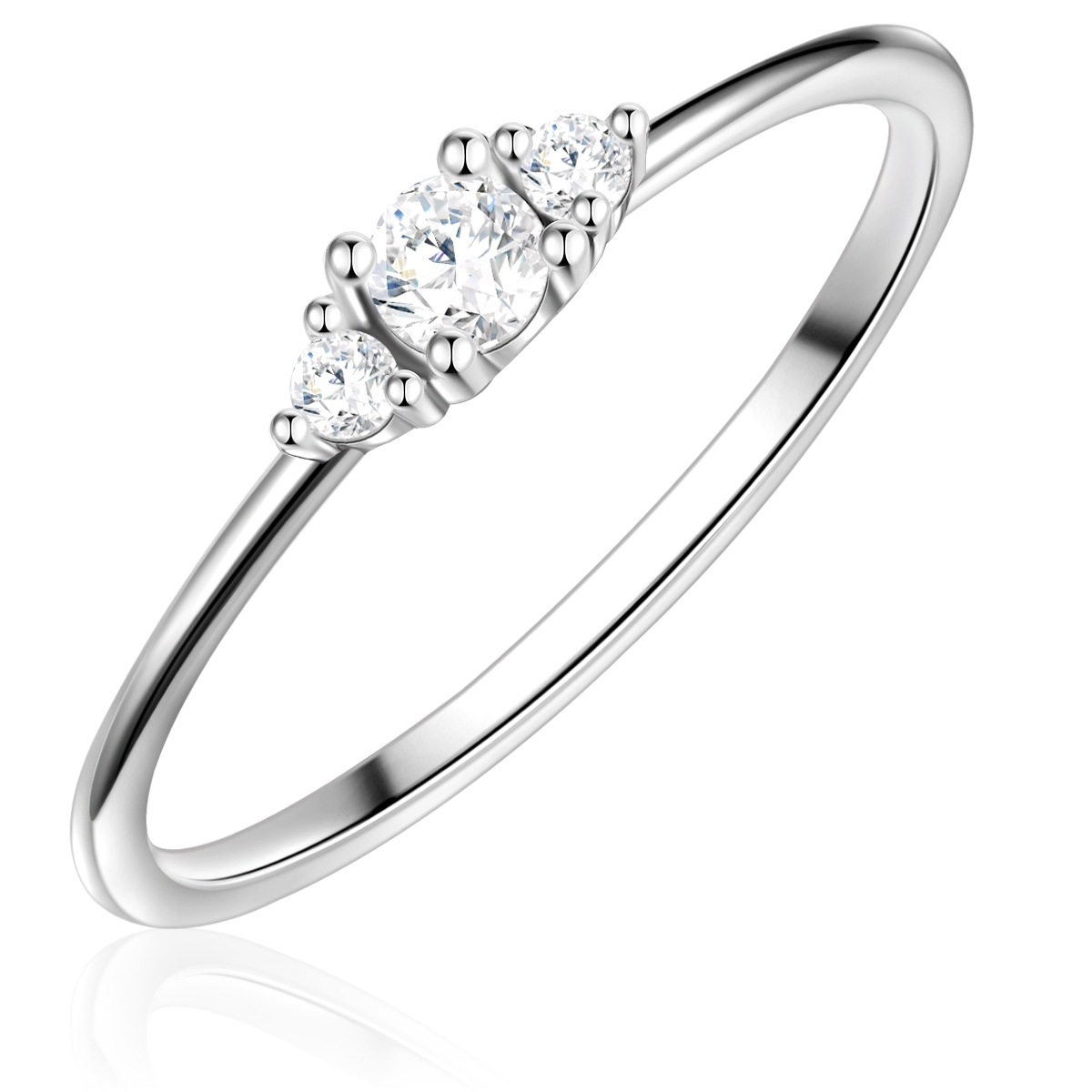 Glanzstücke München Solitärring »GSM444« aus Sterling Silber