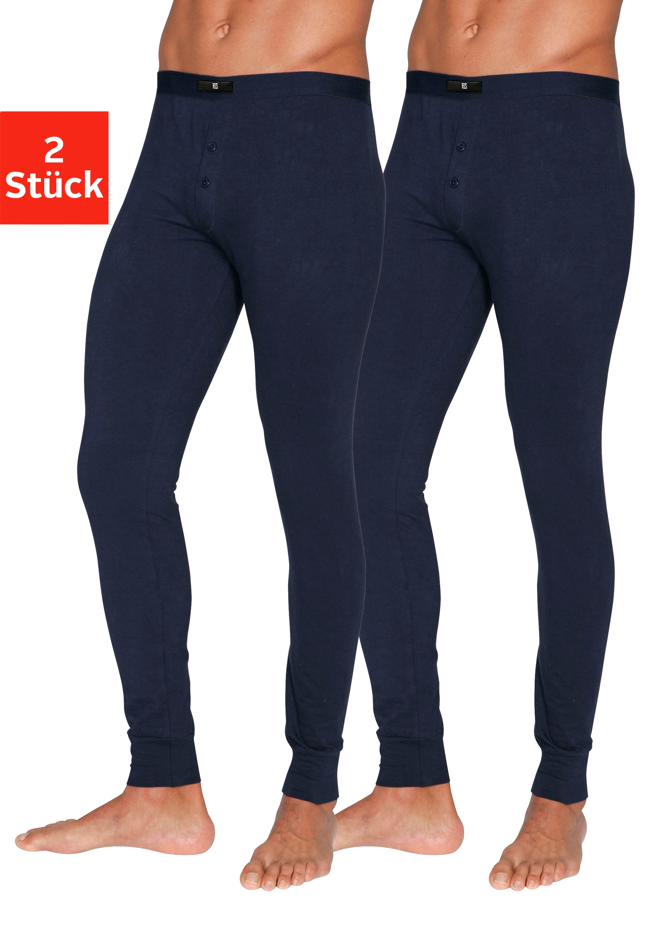H.I.S Lange Unterhose Packung, 2 Stk. tlg., mit Bündchen am Bein günstig online kaufen