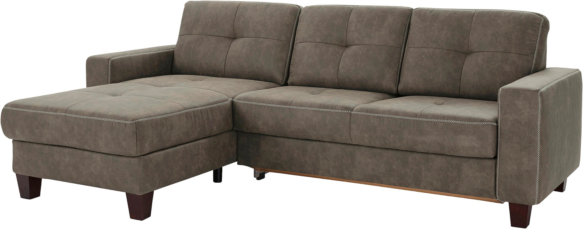 Places of Style Ecksofa »Varese L-Form«, Recamiere wahlweise mit elektrischer Relaxfunktion, 2-Sitzer-Element