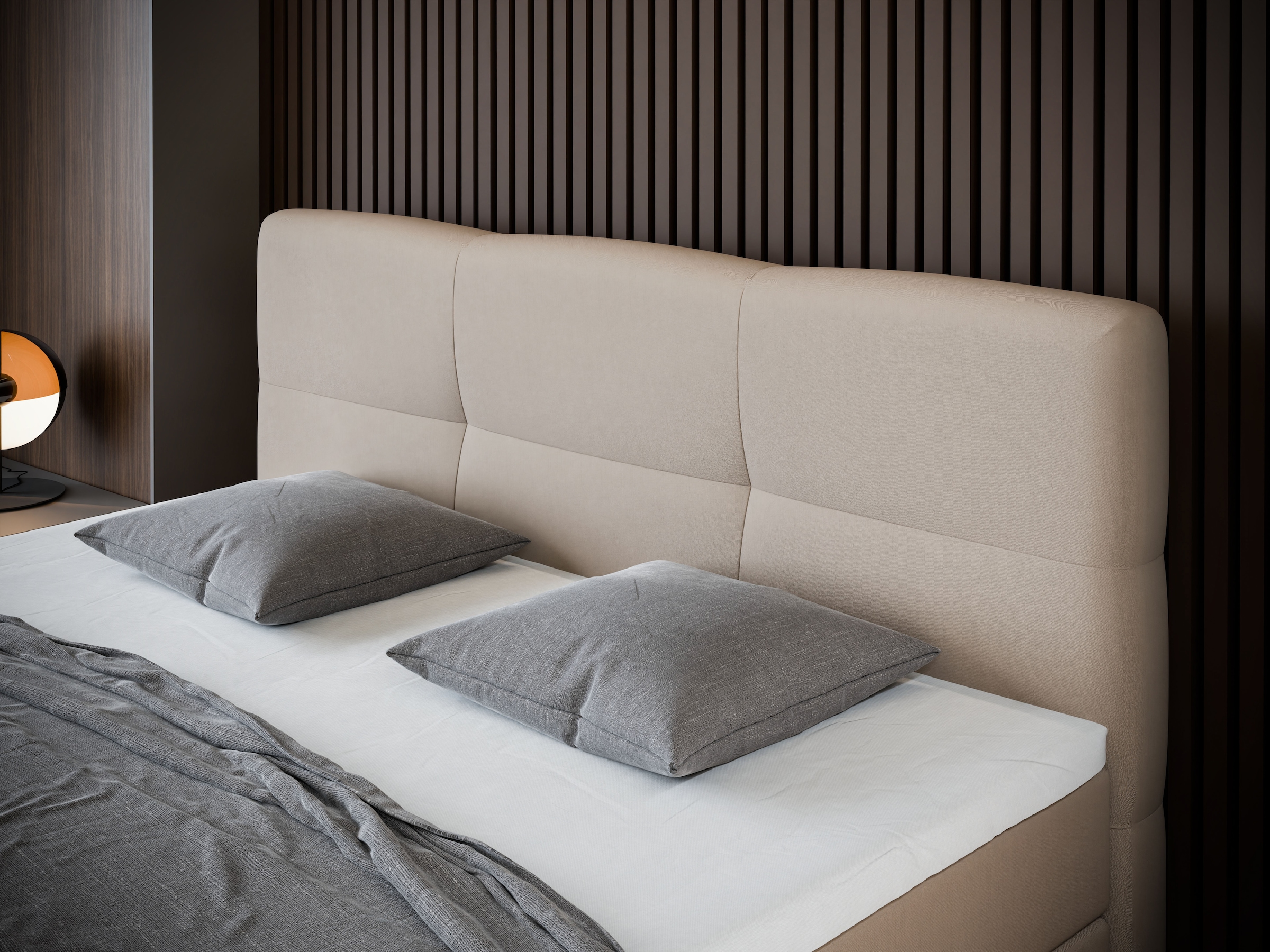 FORTE Boxspringbett »STAR erhältlich in den Breiten 140cm, 160cm & 180cm, inkl. Bettkasten« inkl. Fußteil, erhältlich in verschiedenen Farben