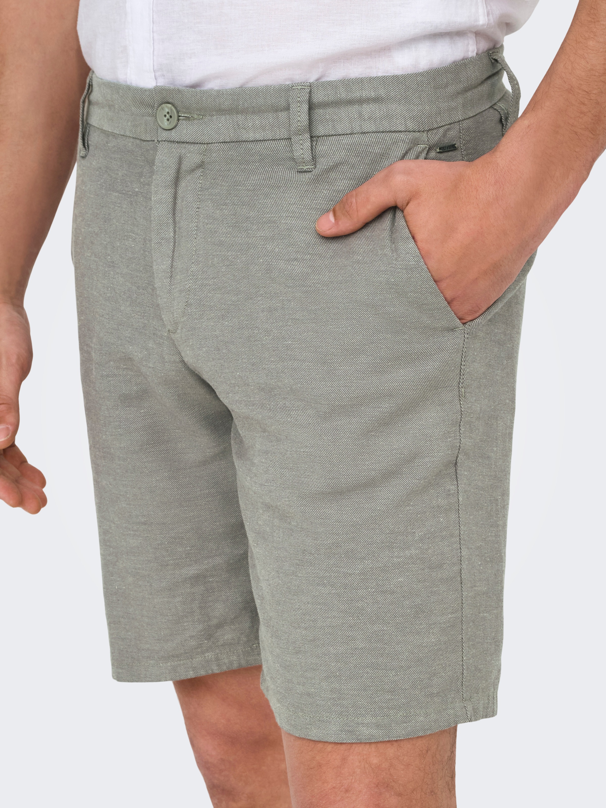 ONLY & SONS Chinoshorts "ONSMARK 0011 COTTON LINEN SHORTS NOOS" günstig online kaufen