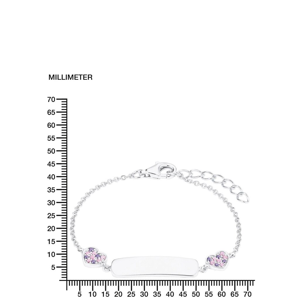 Prinzessin Lillifee Silberarmband »Plakette mit Herzen, 2027208«